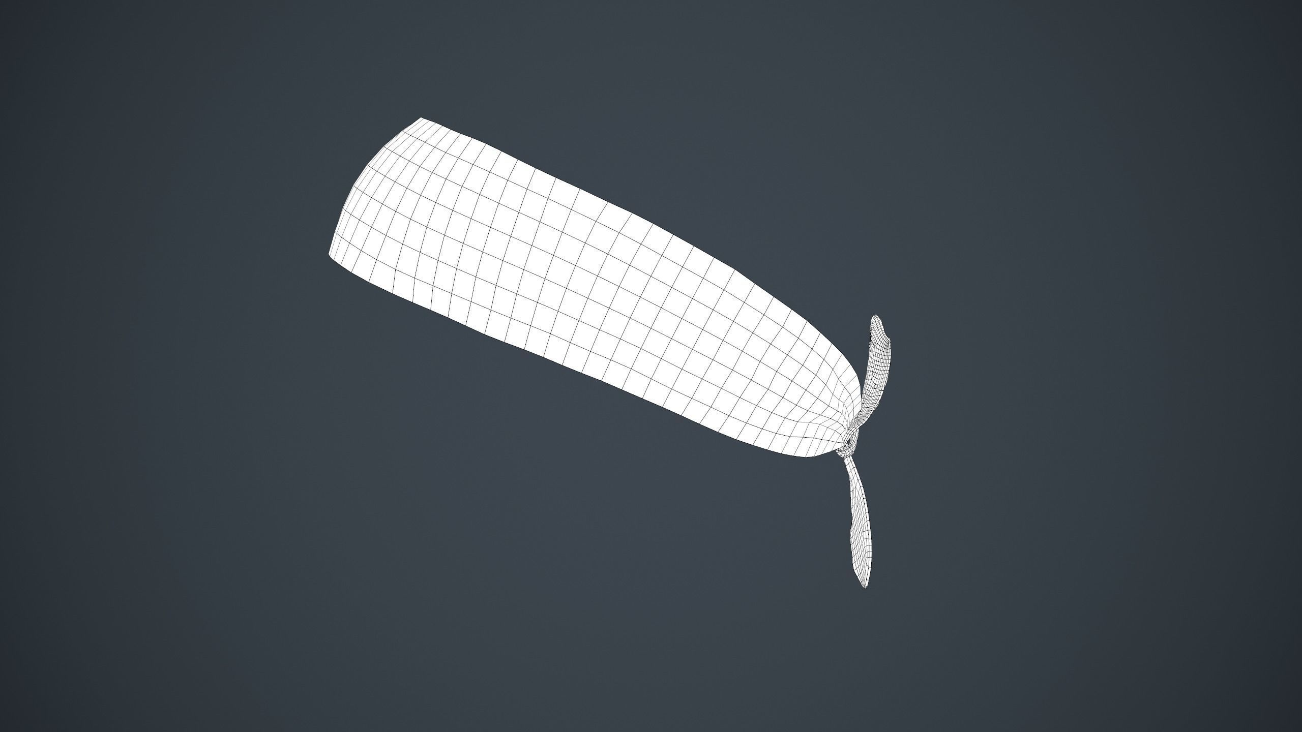 Black Bandana Low-poly 3D model_13