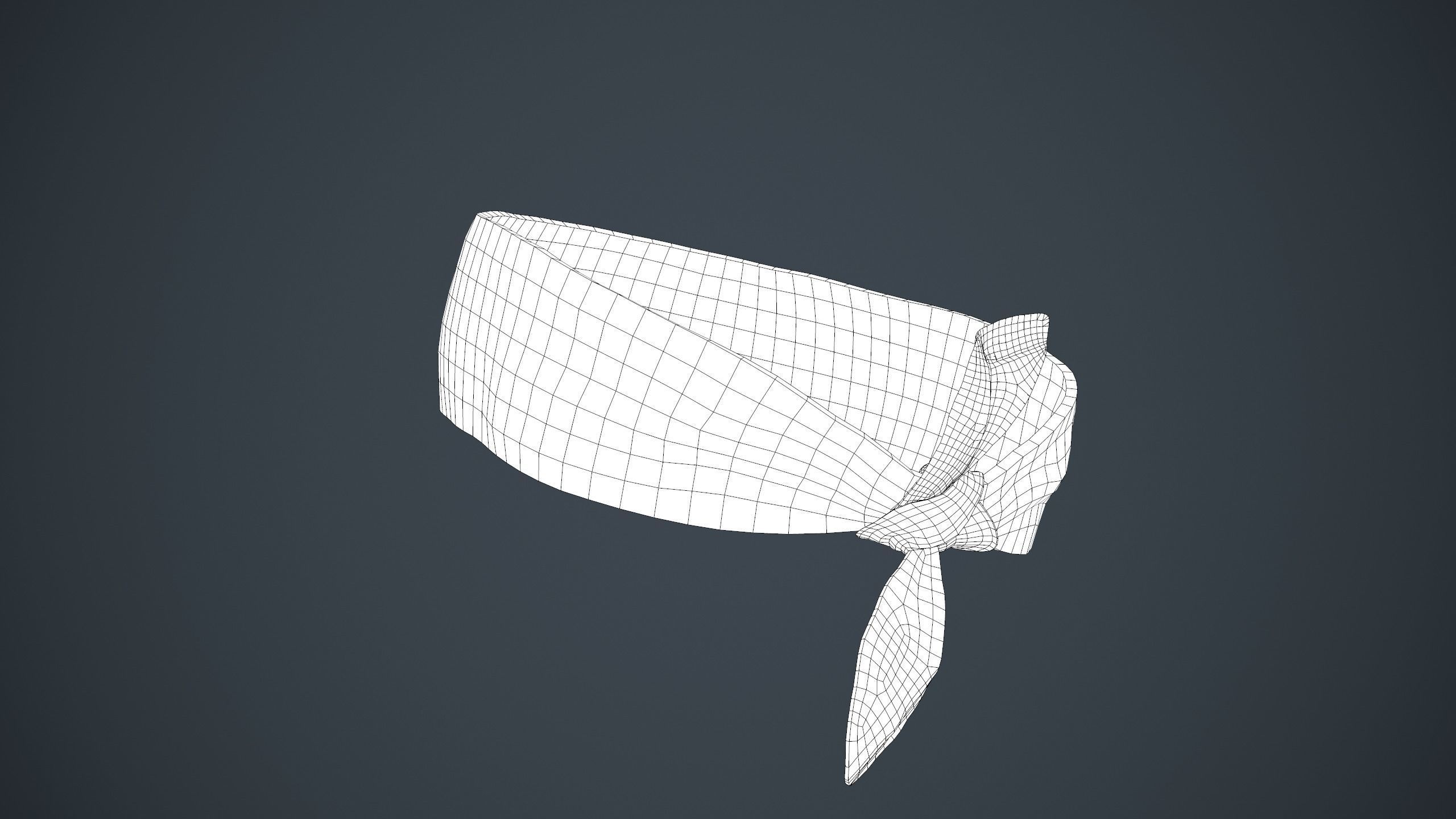 Black Bandana Low-poly 3D model_18