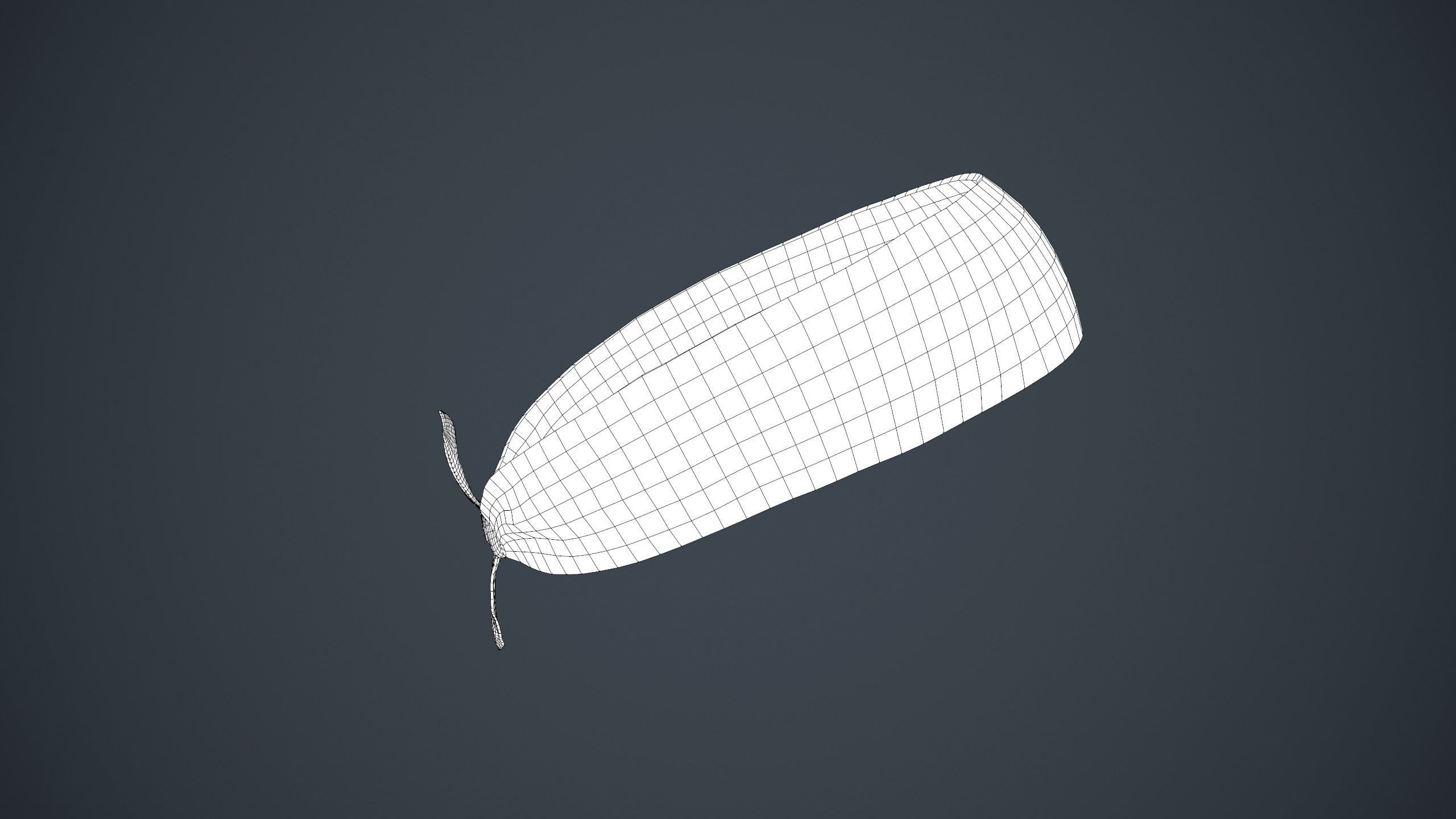 Black Bandana Low-poly 3D model_15