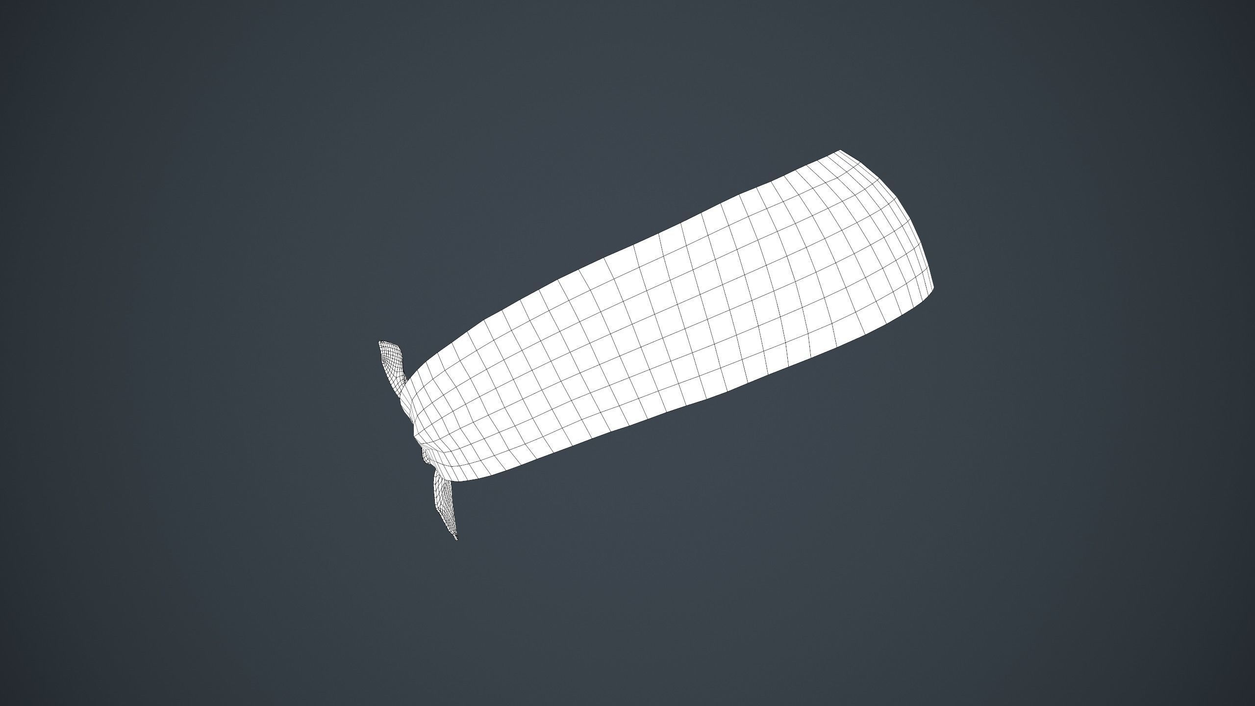 Black Bandana Low-poly 3D model_14