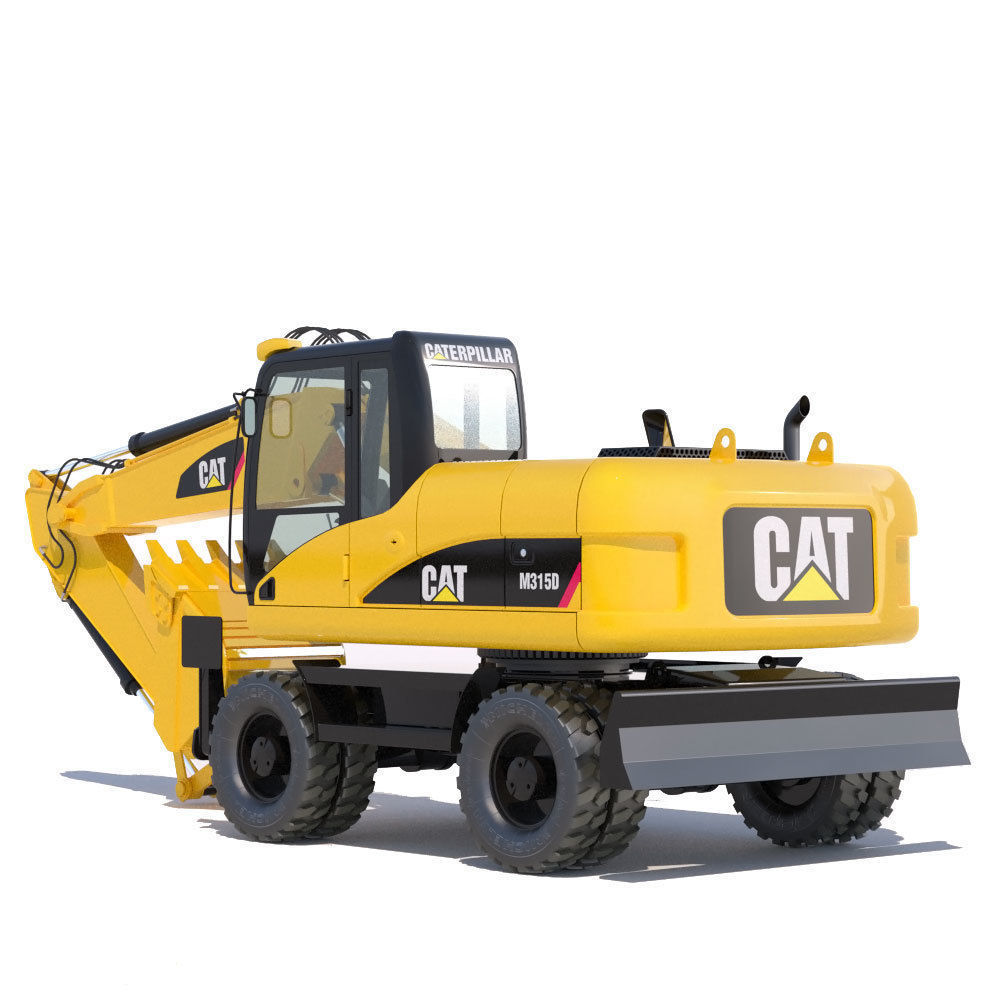 Wheel Excavator Cat 315D 3D model_4