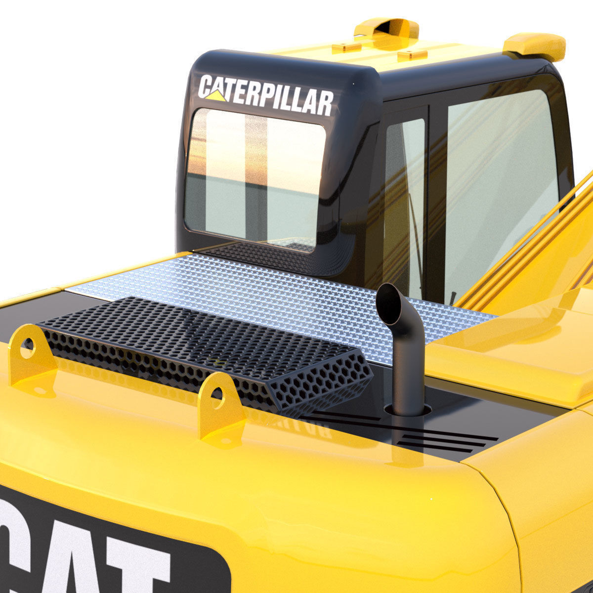 Wheel Excavator Cat 315D 3D model_12