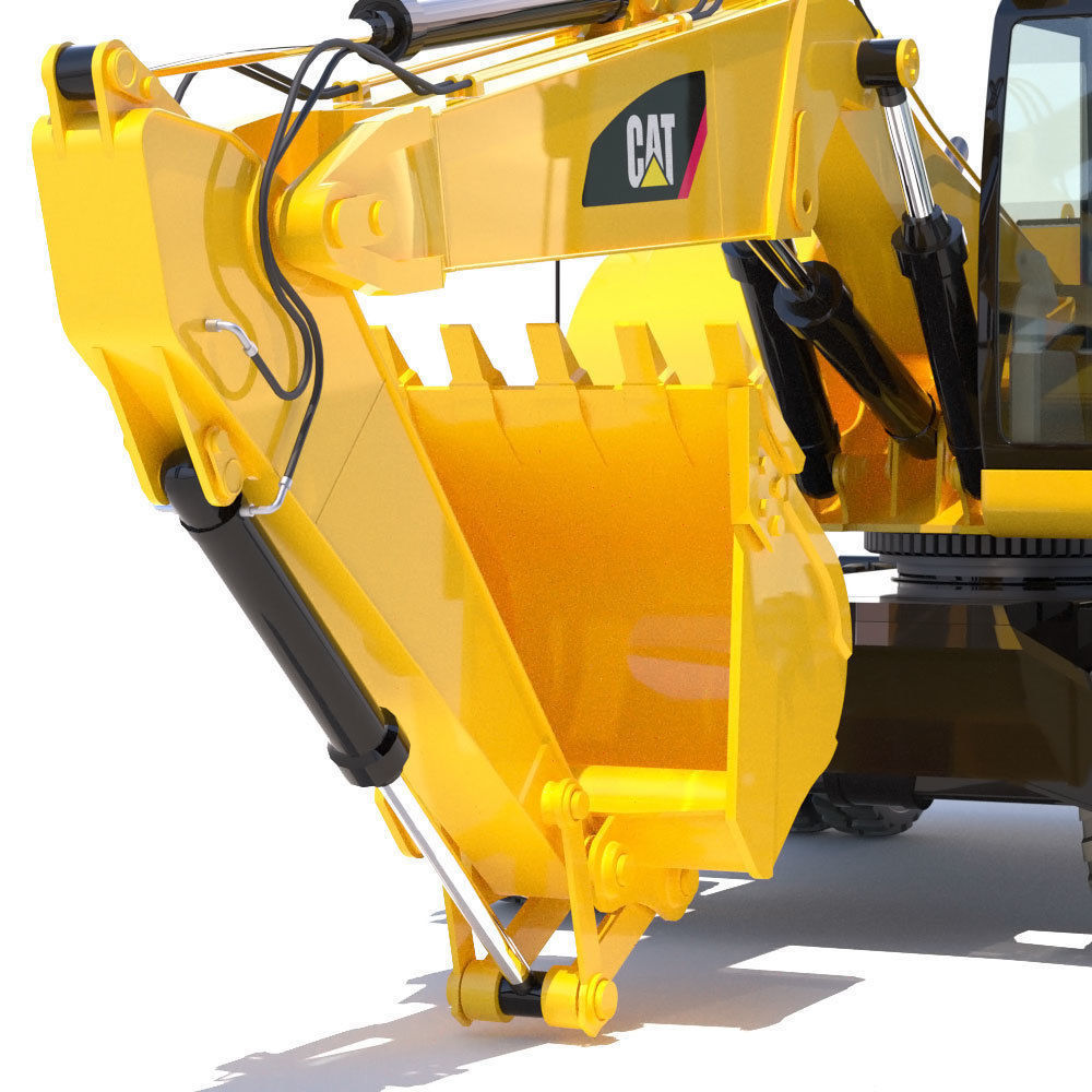 Wheel Excavator Cat 315D 3D model_11