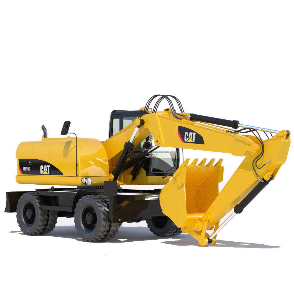 Wheel Excavator Cat 315D 3D model_2