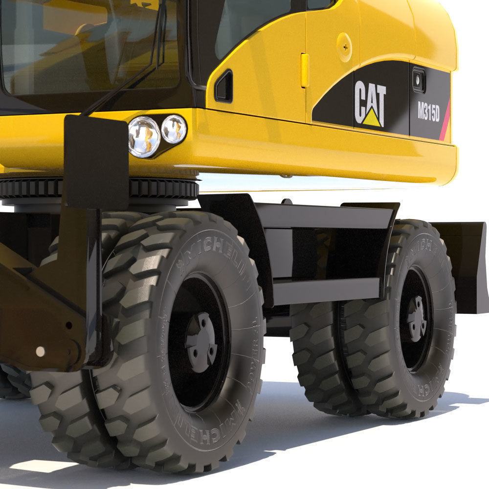 Wheel Excavator Cat 315D 3D model_10