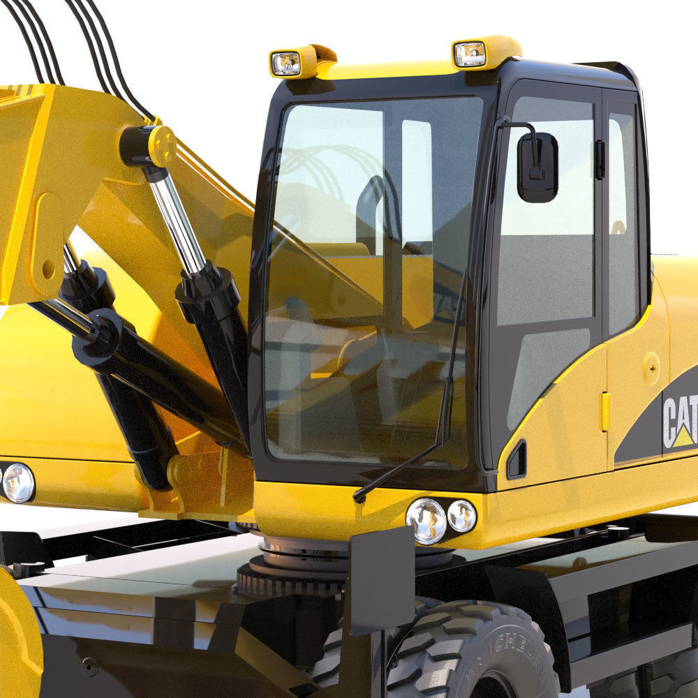 Wheel Excavator Cat 315D 3D model_9