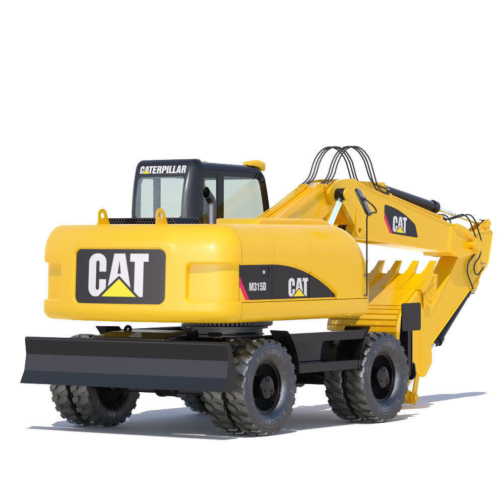Wheel Excavator Cat 315D 3D model_3