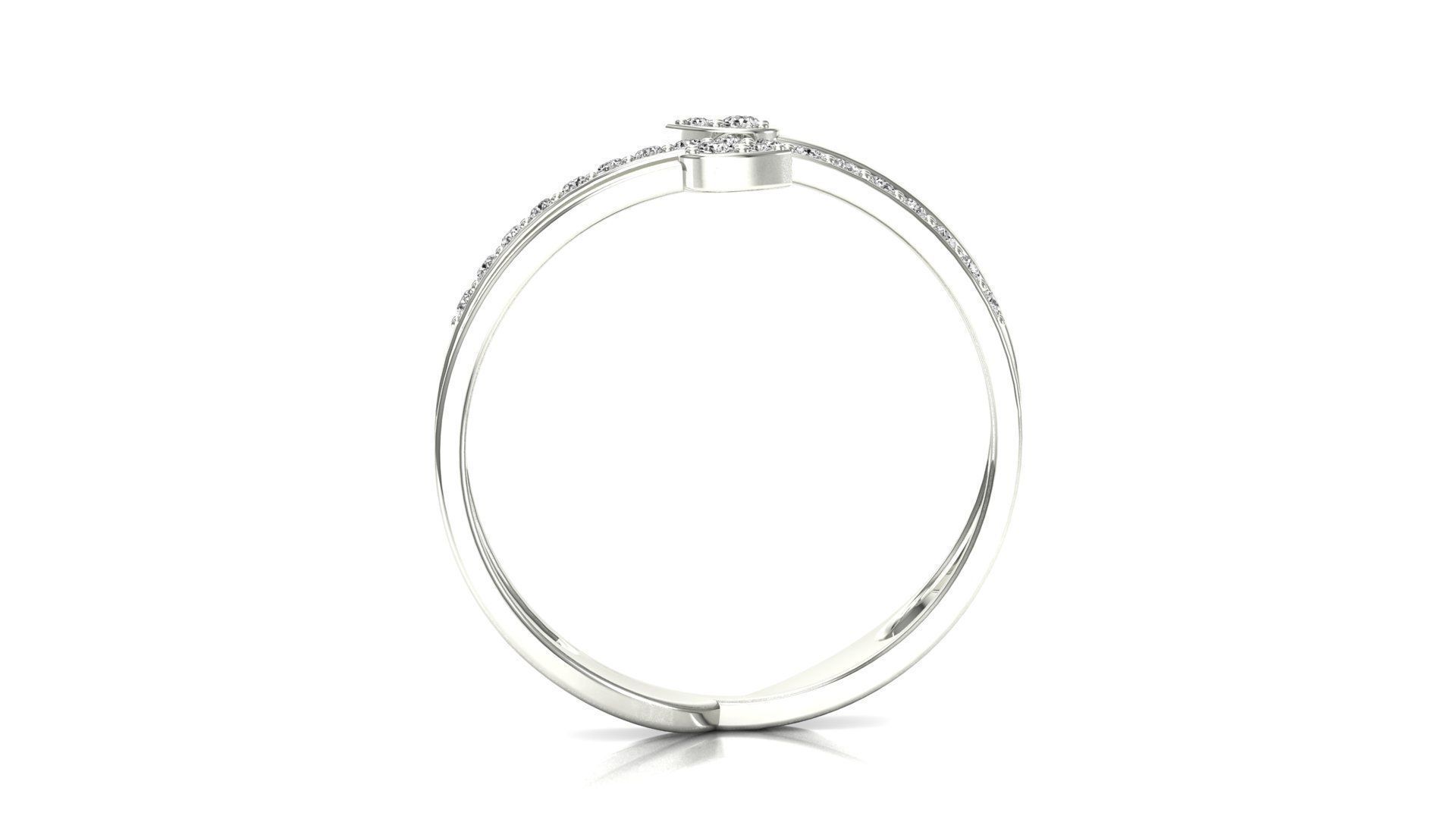 Ring-128 two diamond hoop earrings 3D print model_8