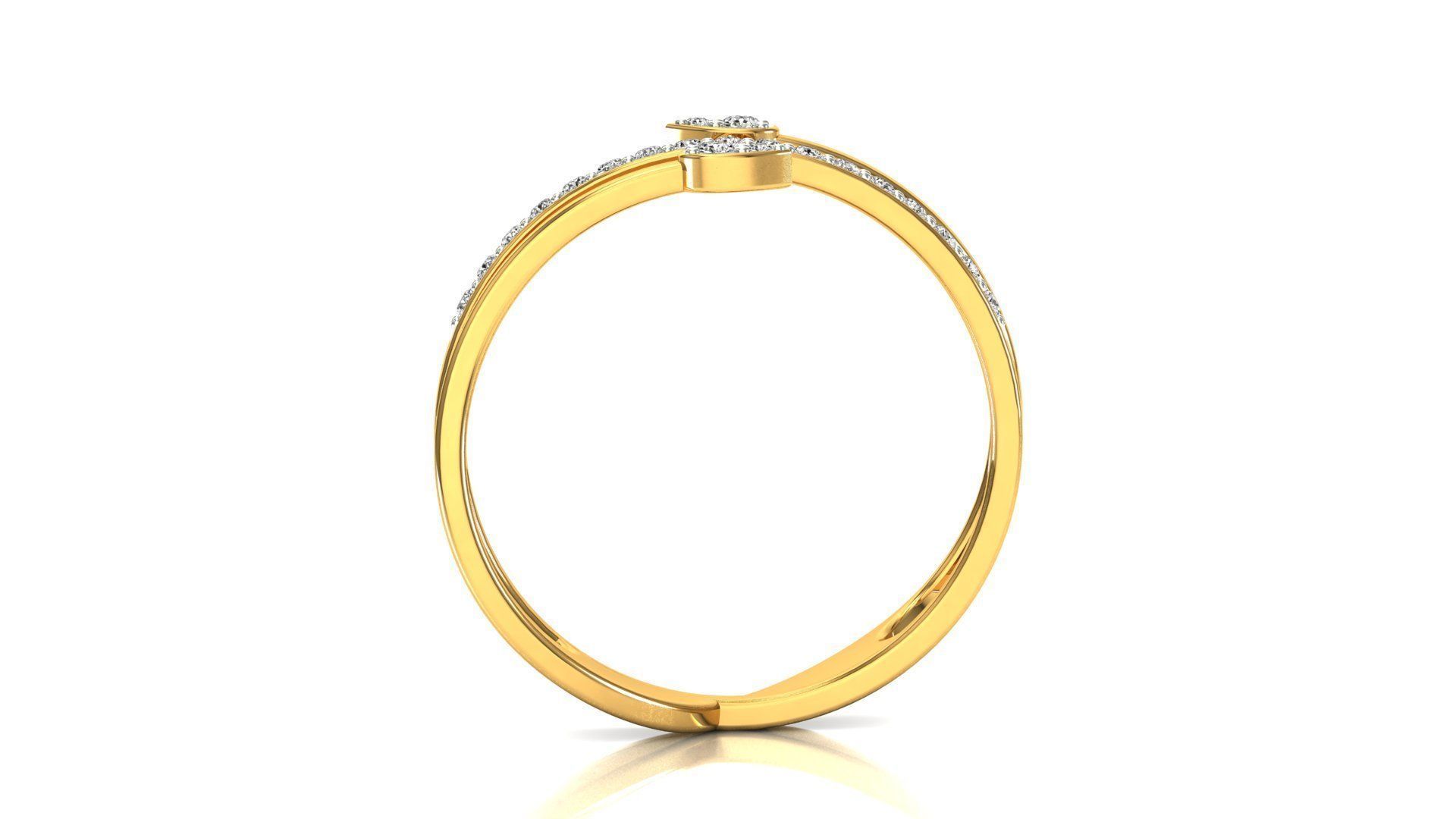 Ring-128 two diamond hoop earrings 3D print model_10