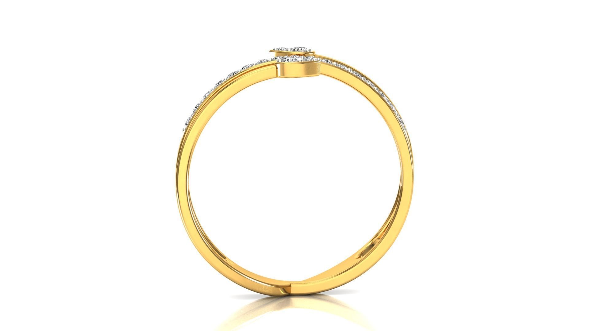 Ring-128 two diamond hoop earrings 3D print model_11
