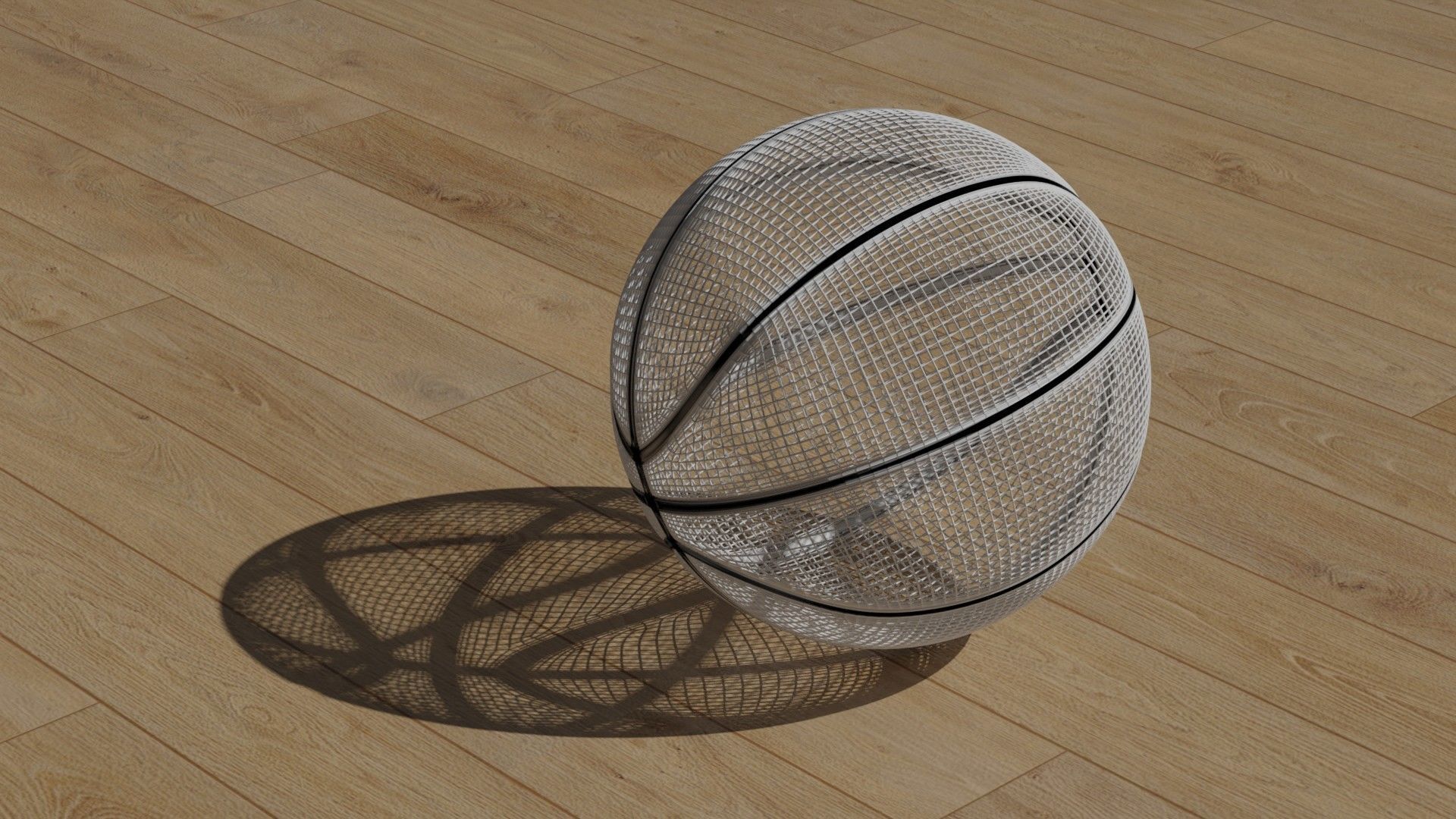 Spalding Black Ball Basket 3D model_2