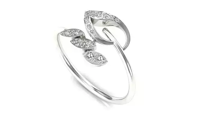 Ring-124 rose gold bangle with diamonds