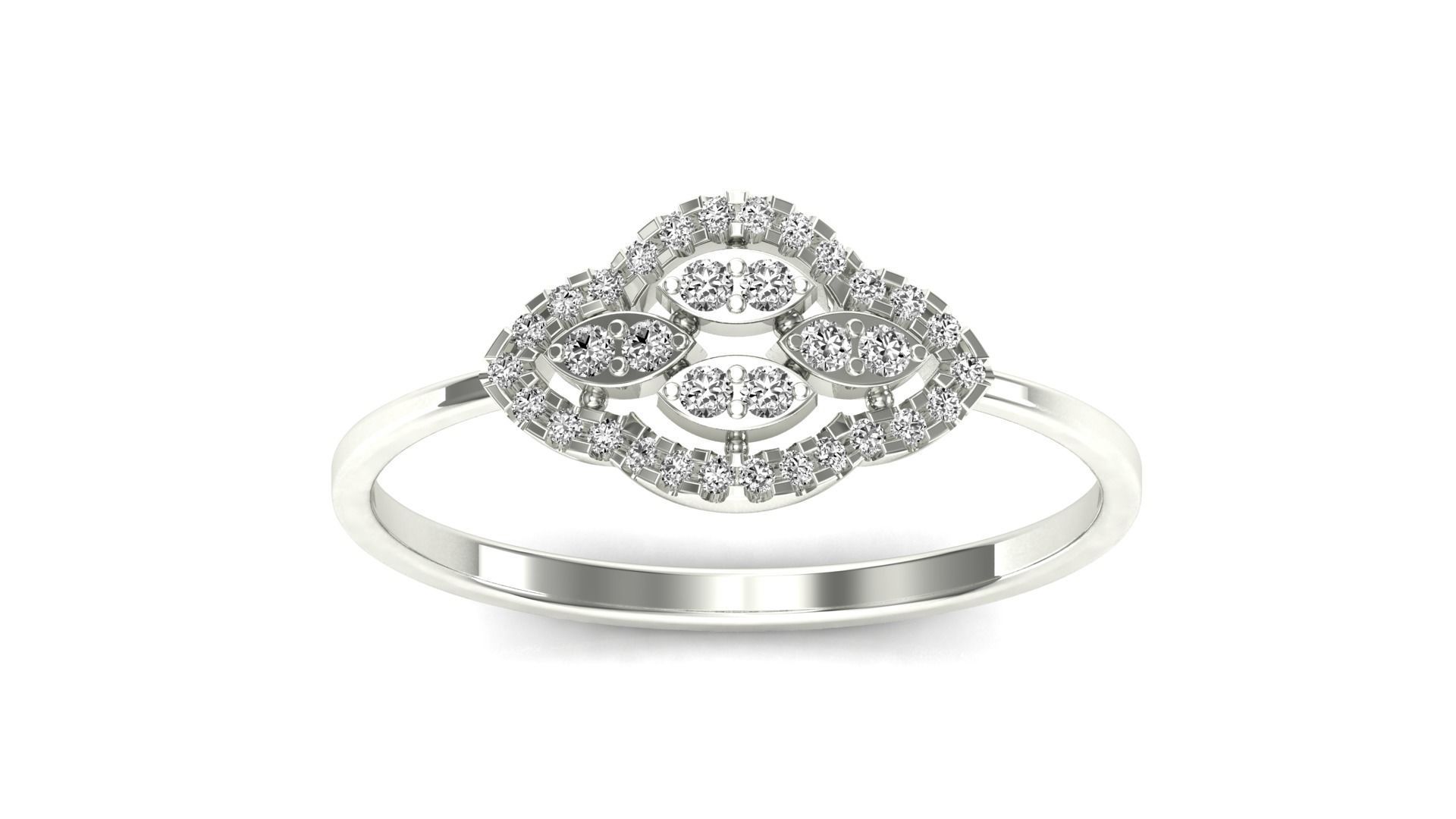 Ring-113 engagement ring with diamonds 3D print model_21