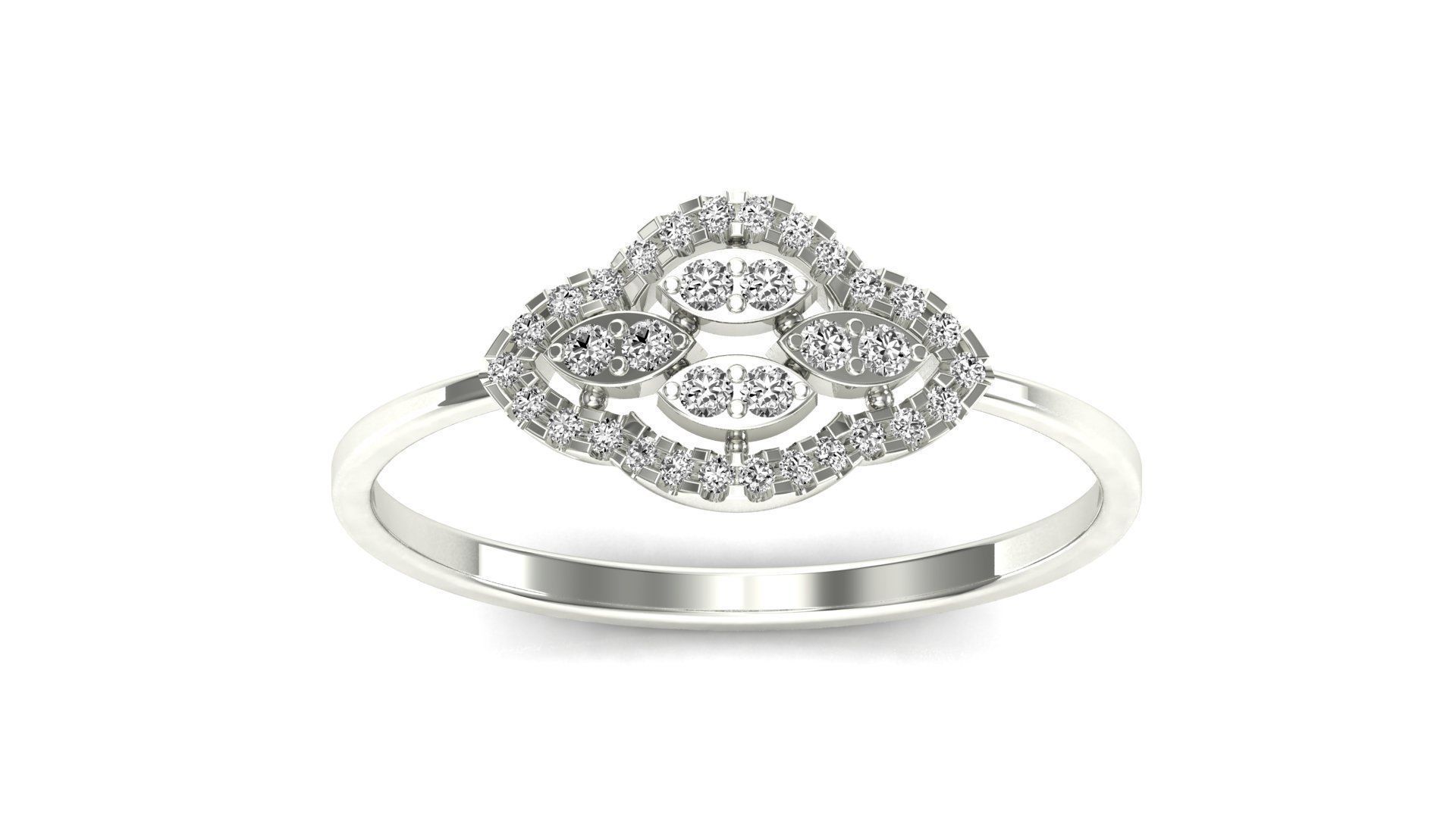 Ring-113 engagement ring with diamonds 3D print model_20
