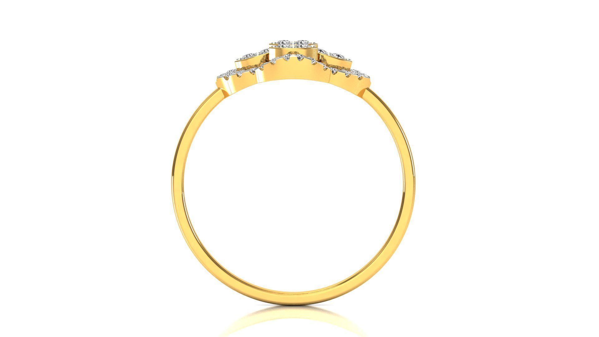 Ring-113 engagement ring with diamonds 3D print model_10