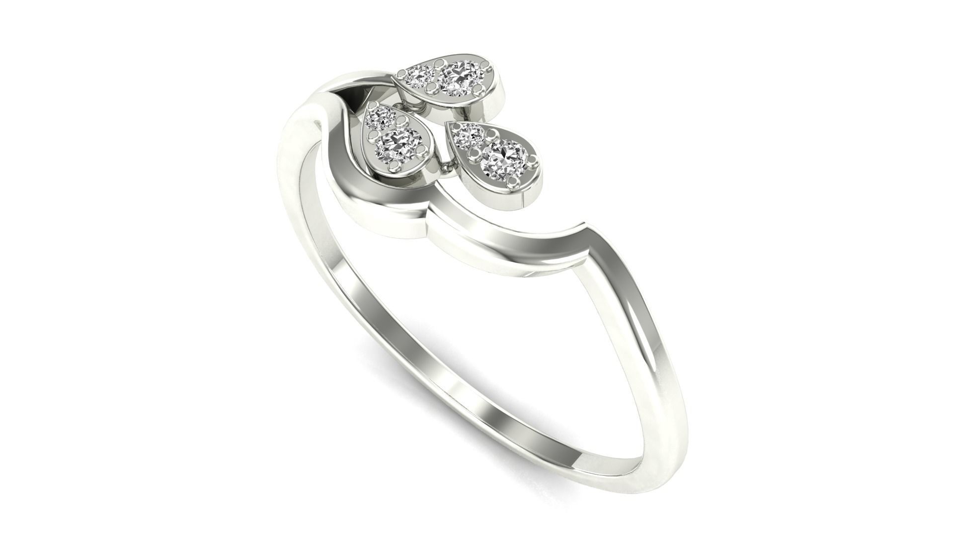 Ring-112 diamond ring 3D print model_3