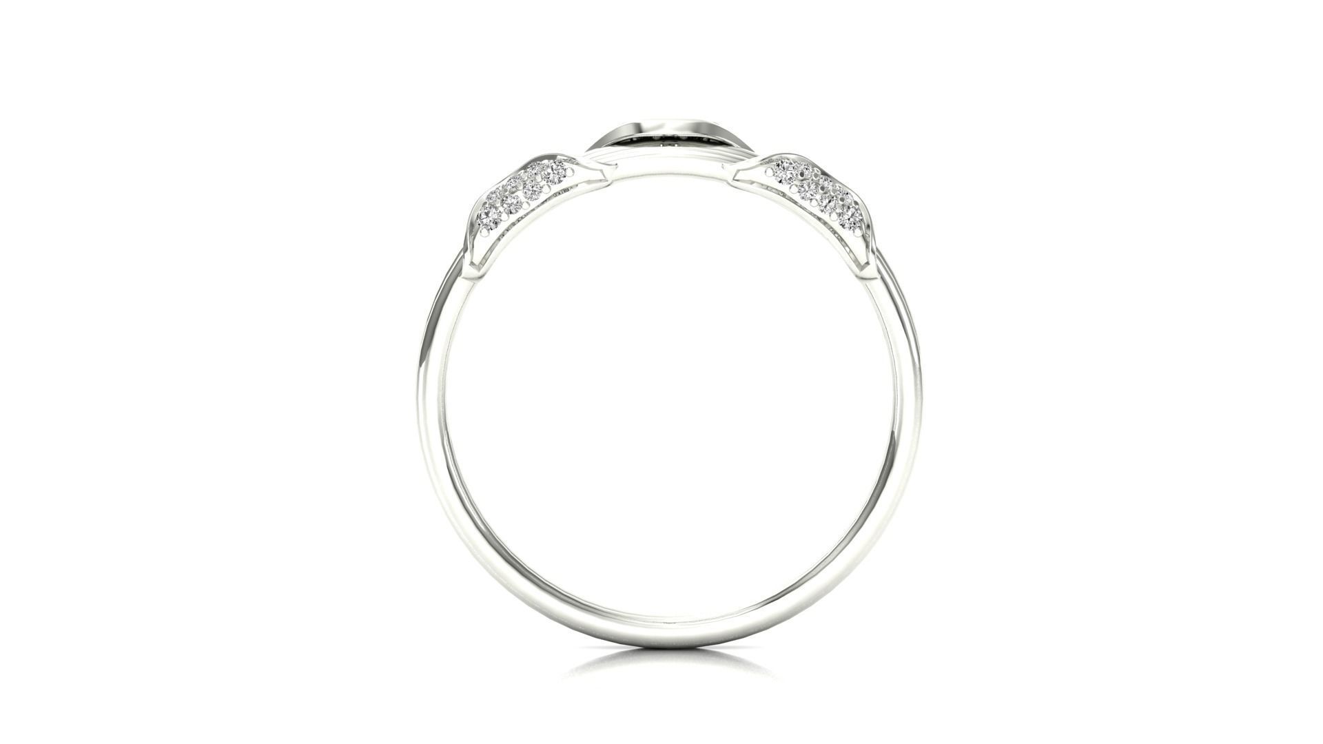 Ring-96 rose gold ring with diamonds 3D print model_9