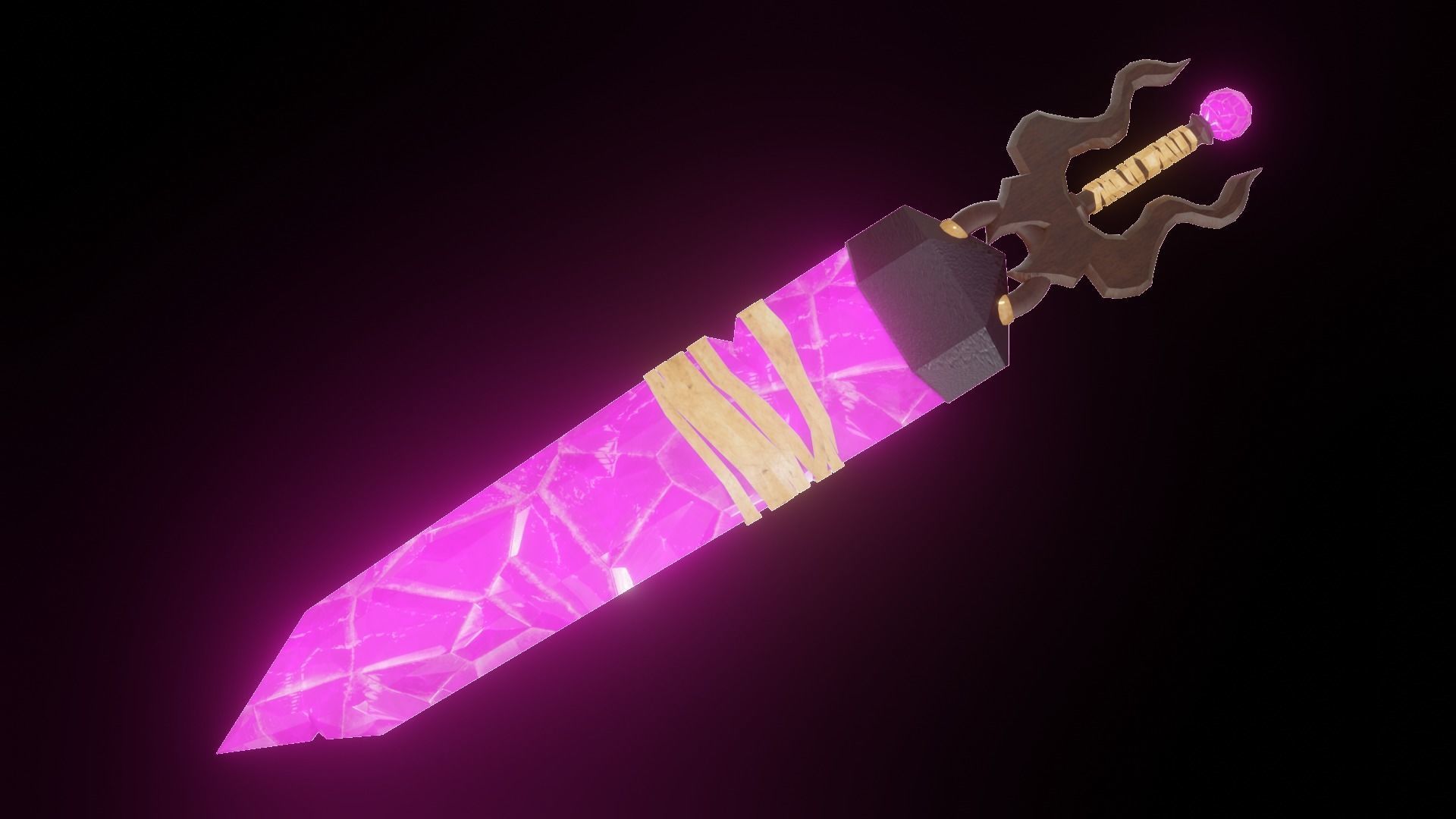 Crystal Greatsword - Low Poly Low-poly 3D model_1