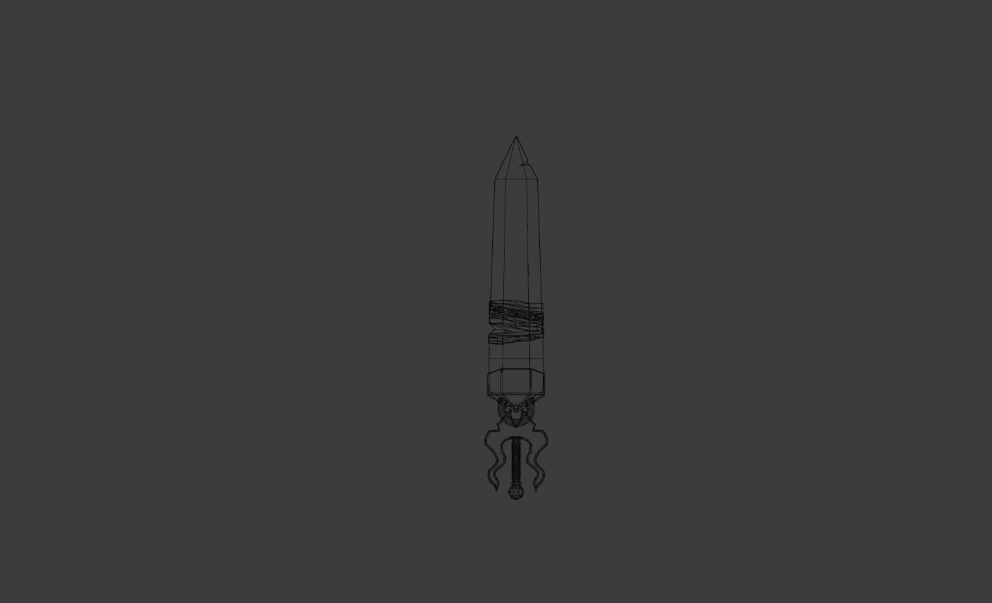 Crystal Greatsword - Low Poly Low-poly 3D model_7