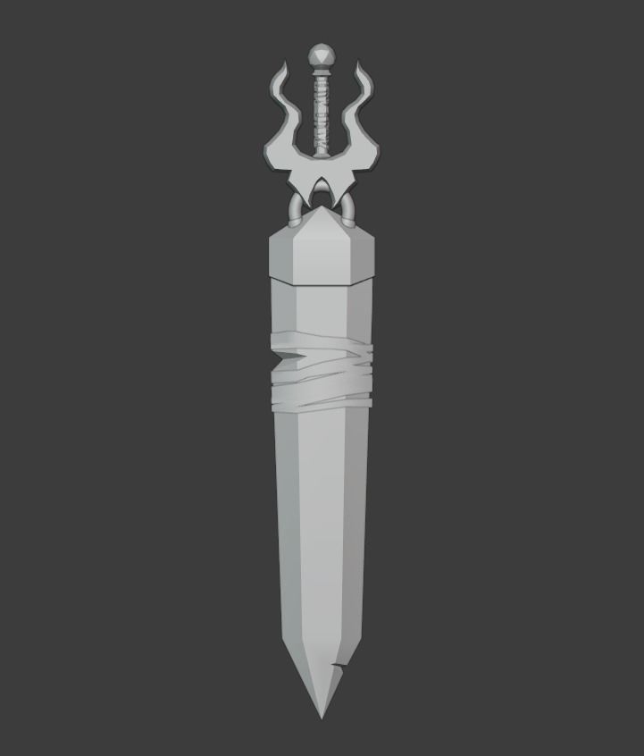 Crystal Greatsword - Low Poly Low-poly 3D model_5