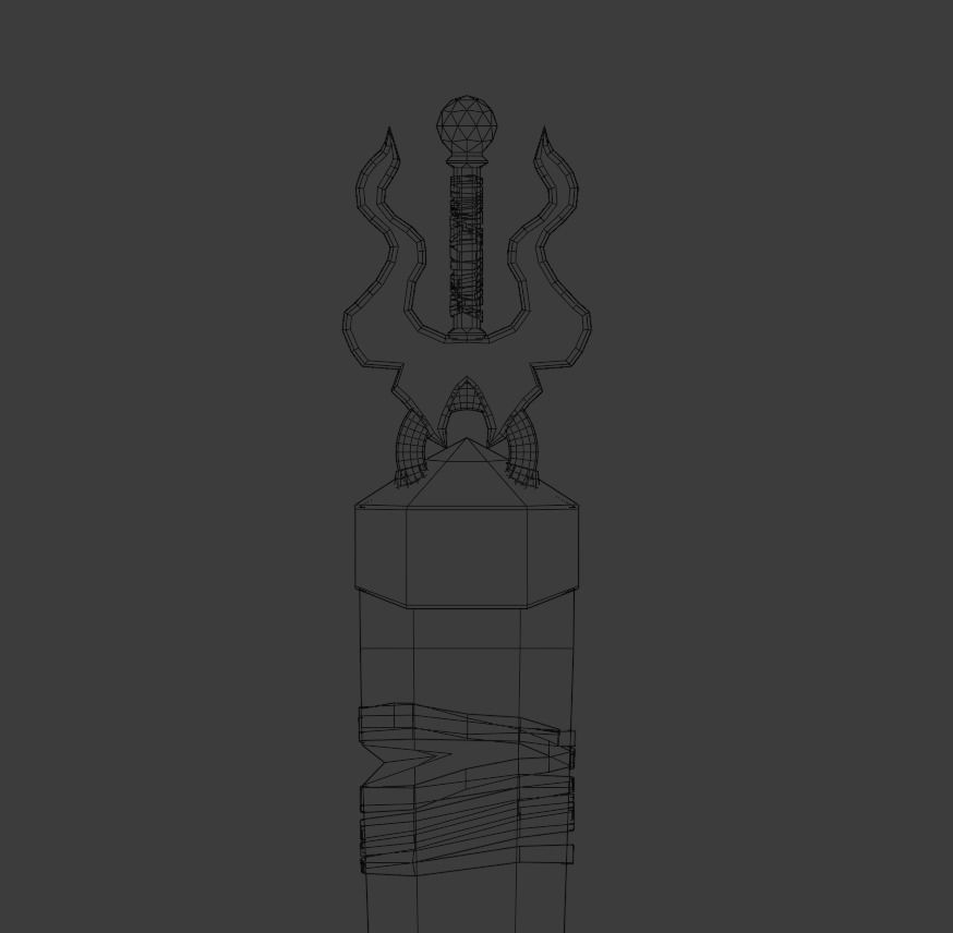 Crystal Greatsword - Low Poly Low-poly 3D model_10