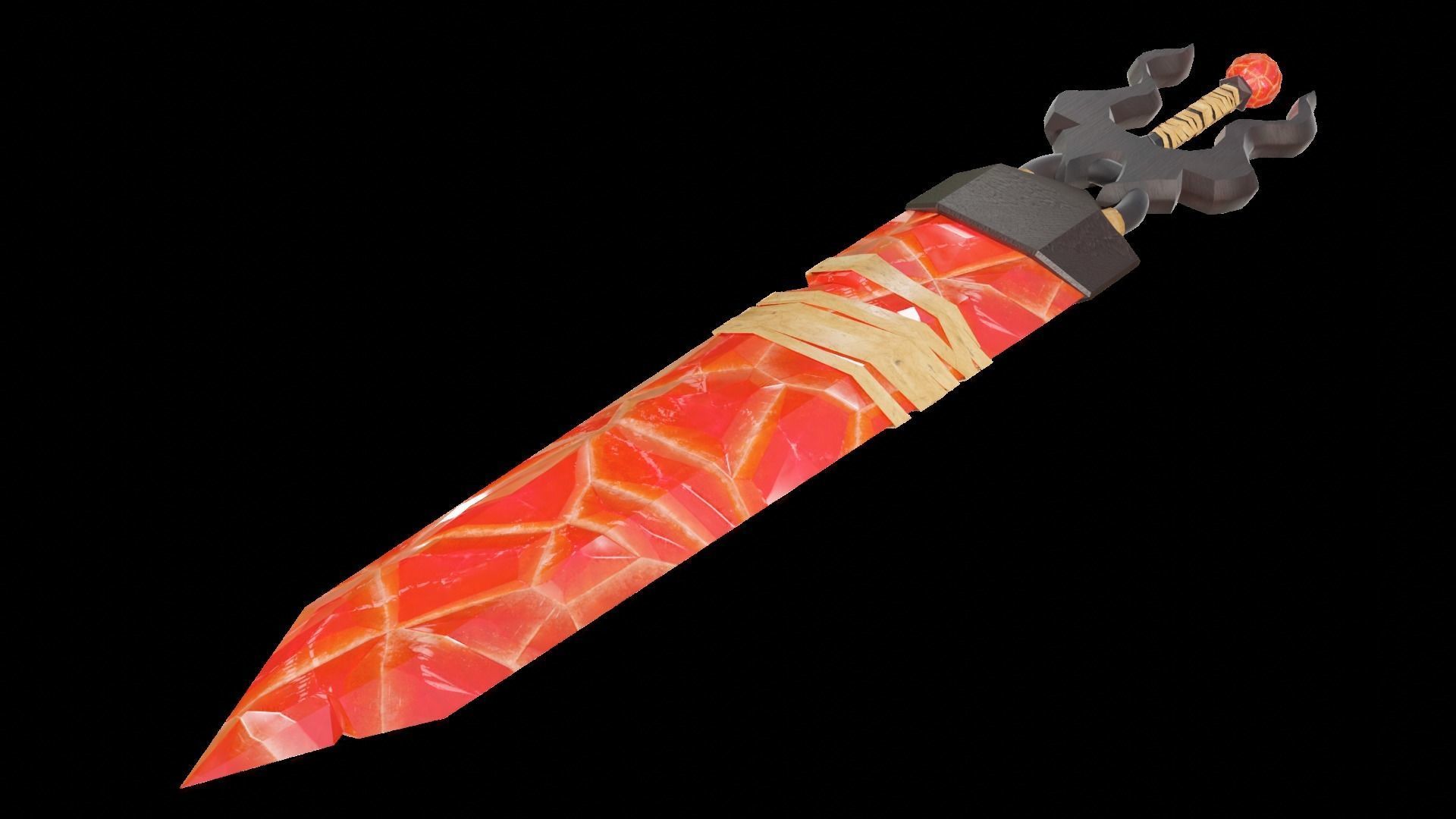 Crystal Greatsword - Low Poly Low-poly 3D model_13