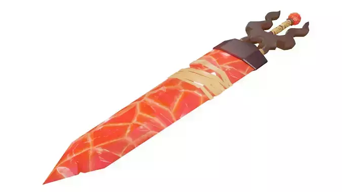 Crystal Greatsword - Low Poly Low-poly 3D model