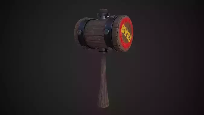 Stylized Mallet Low-poly 3D model