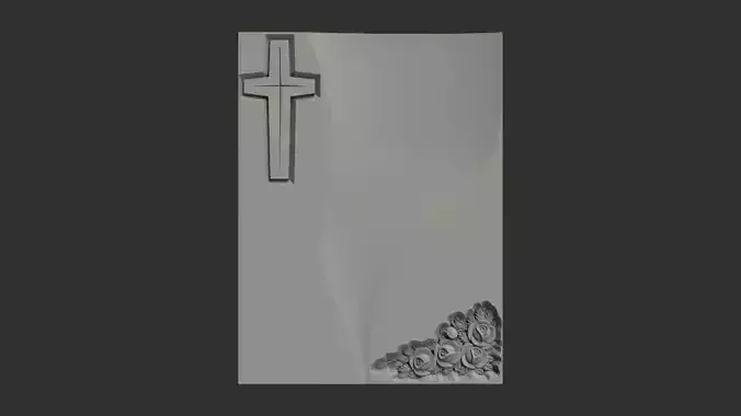 Memorial tombstone 3D print model