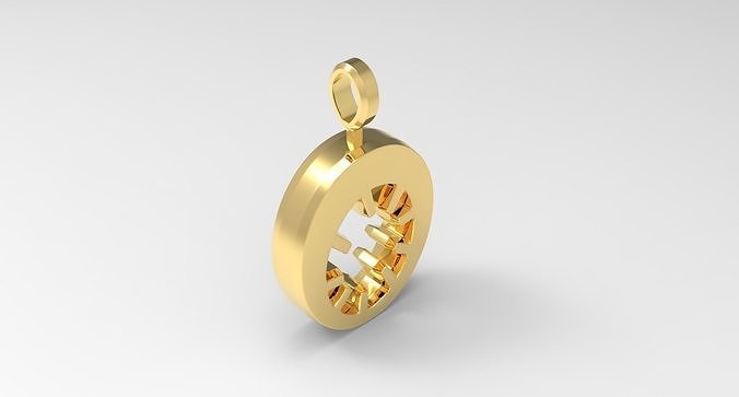 O Letter Pendant Gold 3D print model