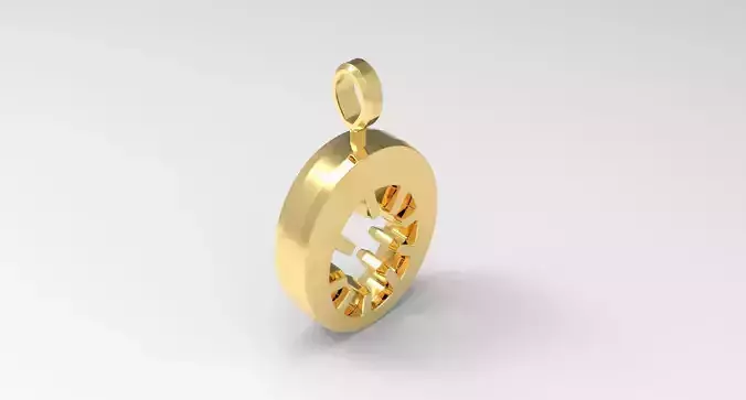 O Letter Pendant Gold 3D print model