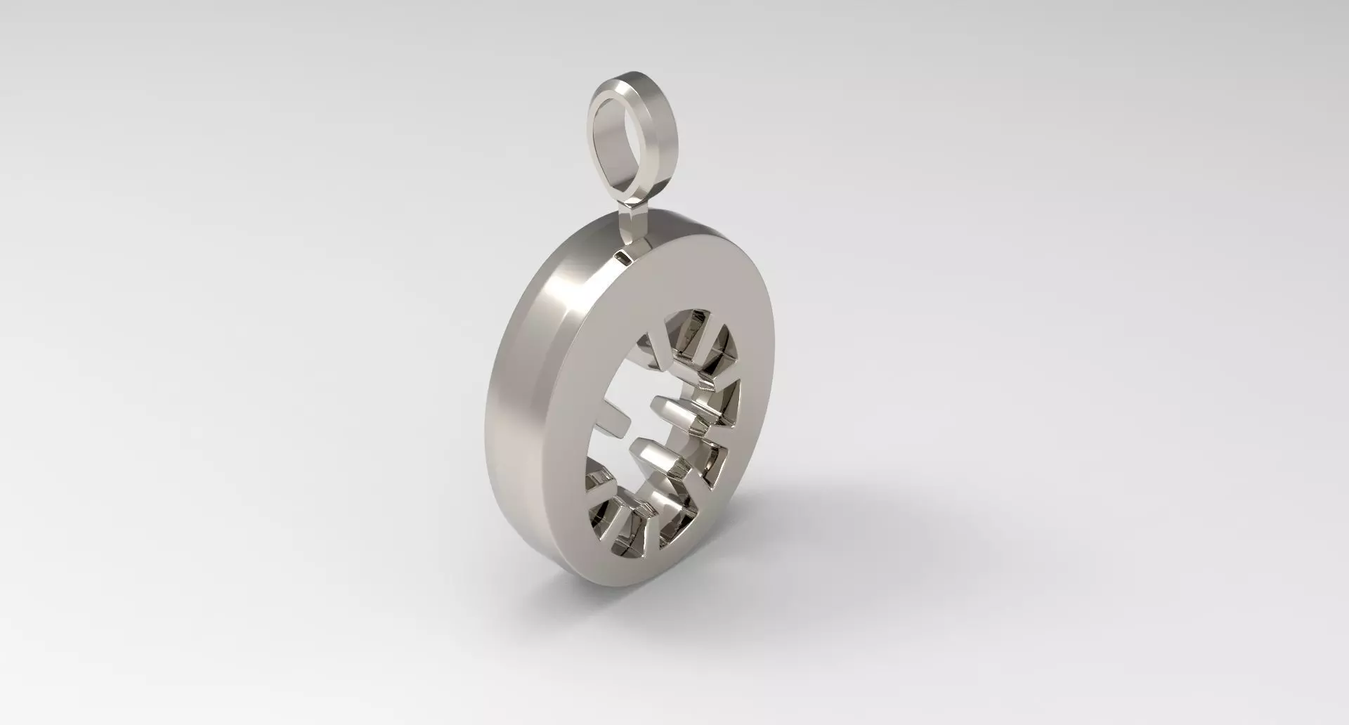 O Letter Pendant Platinum 3D print model_0