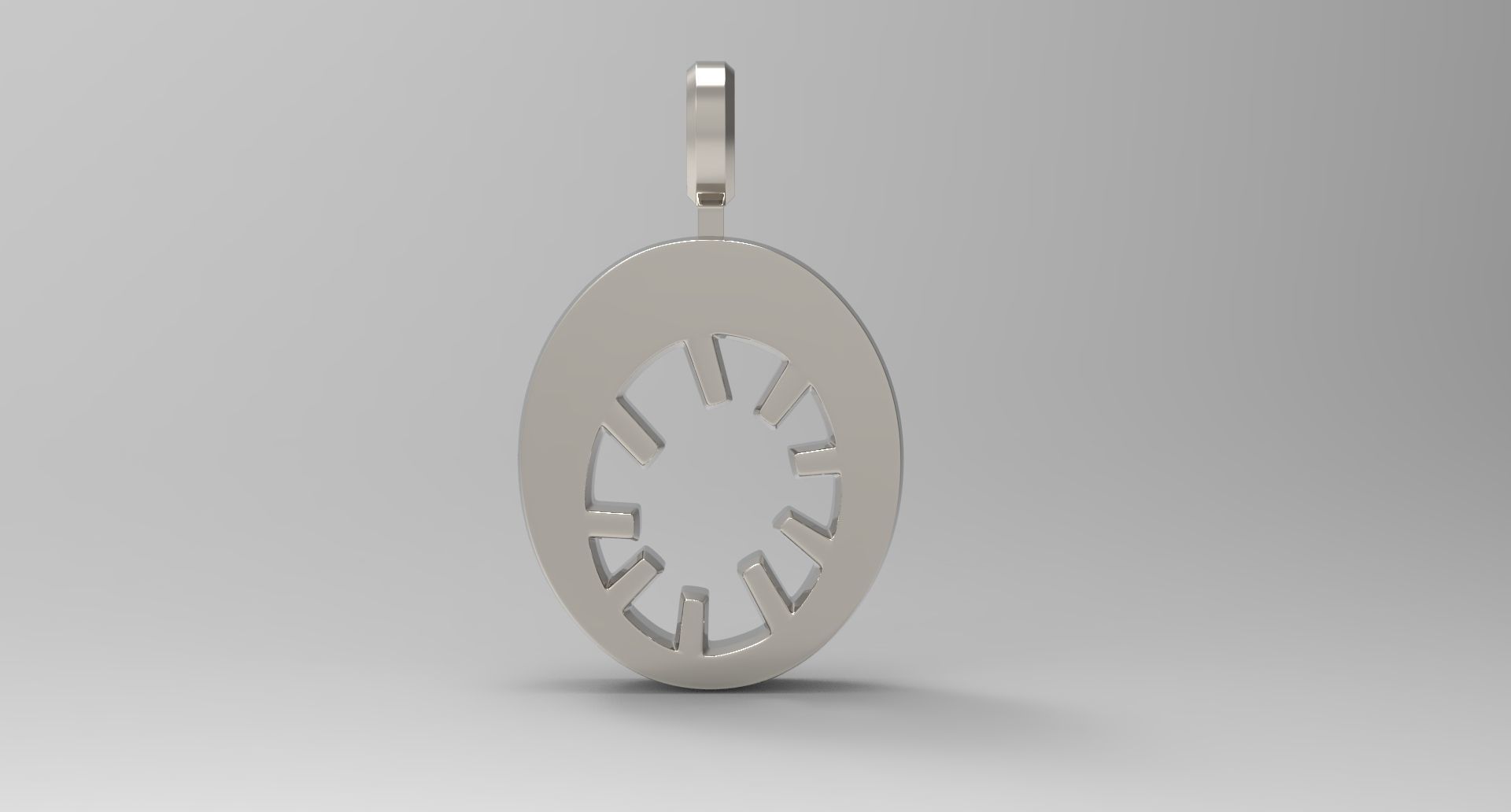 O Letter Pendant Platinum 3D print model_1