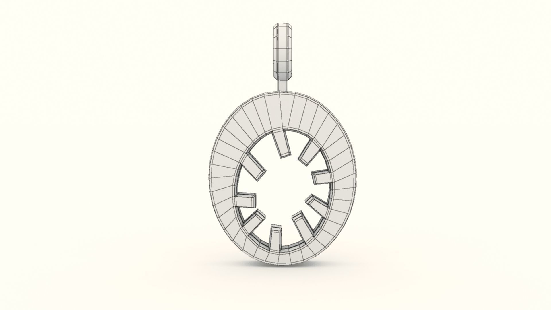 O Letter Pendant Platinum 3D print model_9