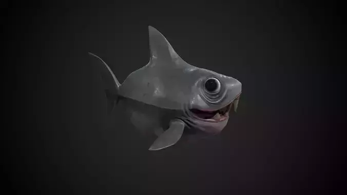 Stylized Shark Low-poly 3D model