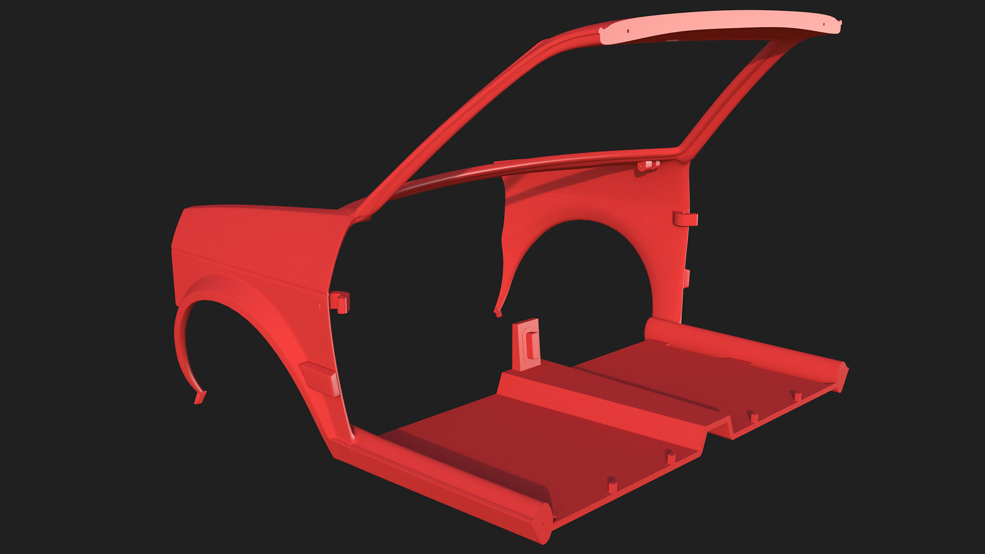 Volkswagen Golf II Country - Body and Interior 3D print model_22