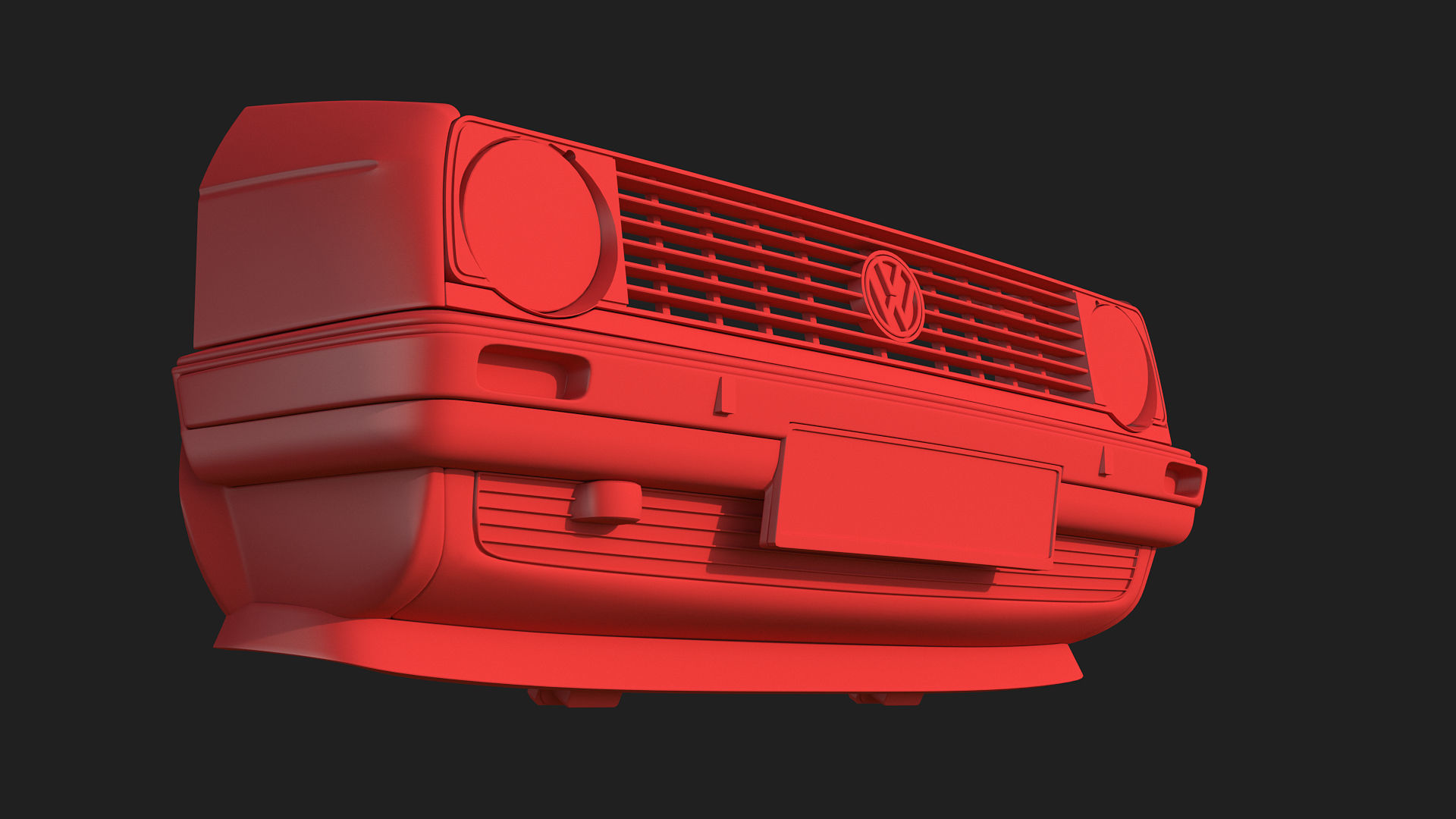 Volkswagen Golf II Country - Body and Interior 3D print model_19