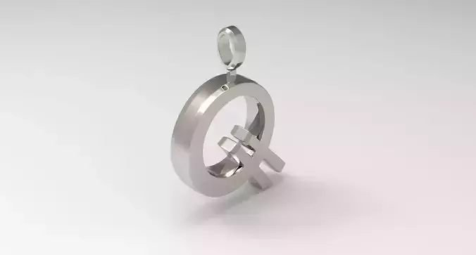 Q Letter Pendant Platinum 3D print model