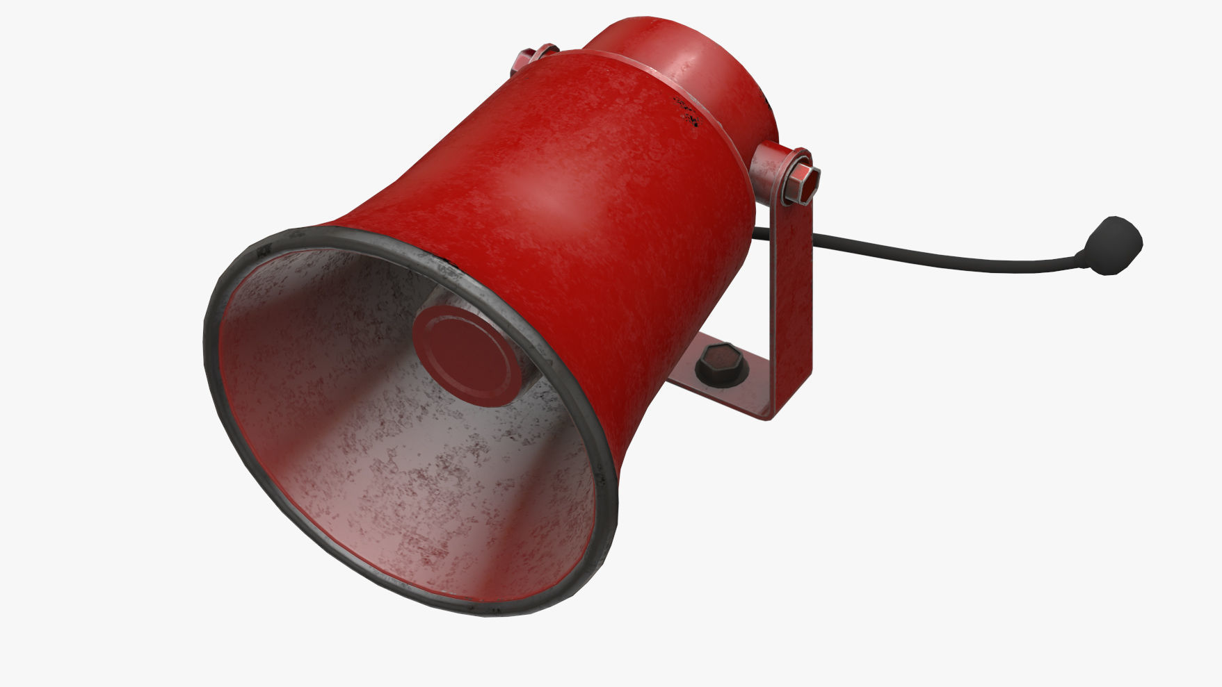 Siren megaphone Low-poly 3D model_6
