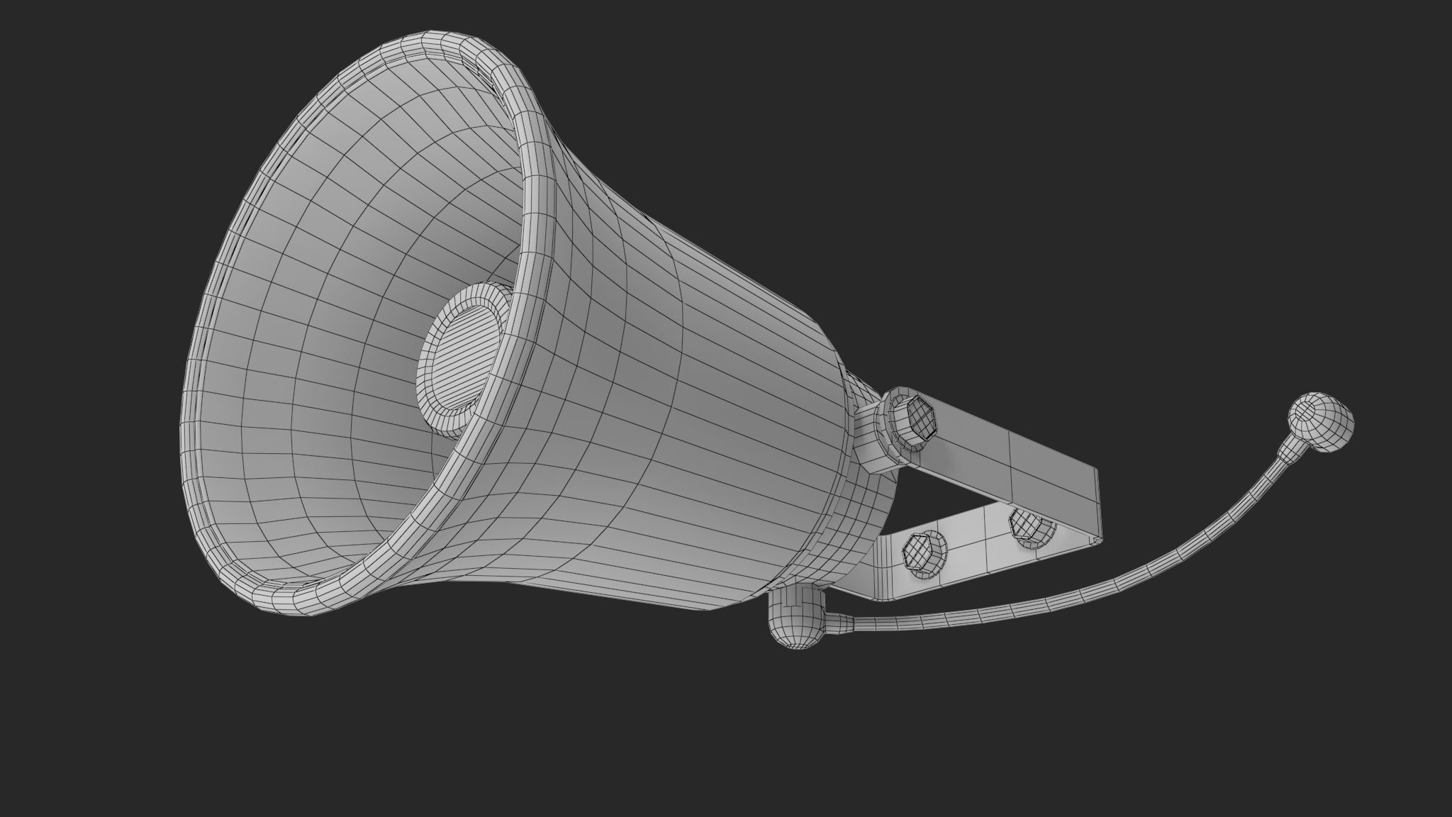 Siren megaphone Low-poly 3D model_14