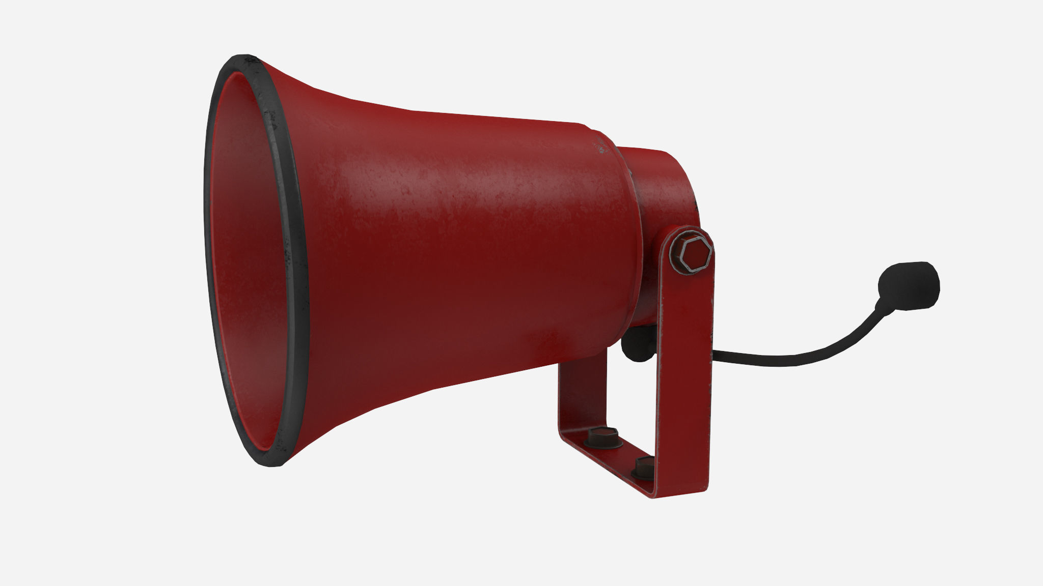 Siren megaphone Low-poly 3D model_8