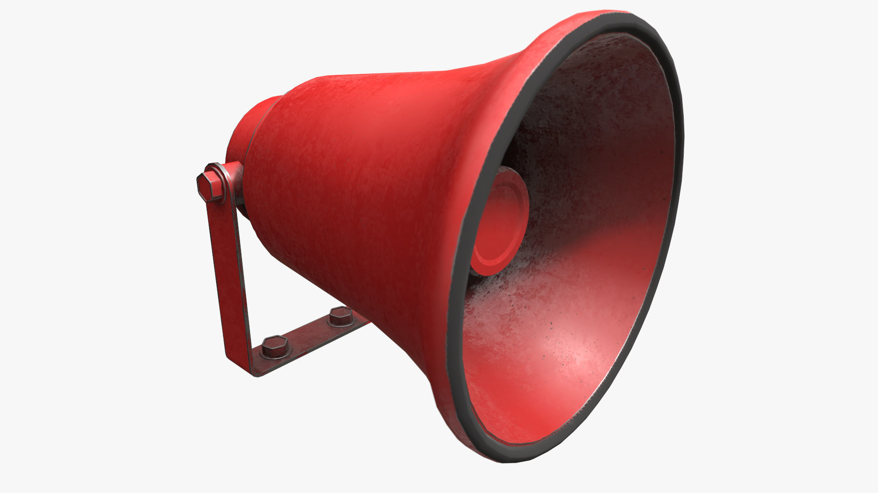 Siren megaphone Low-poly 3D model_4