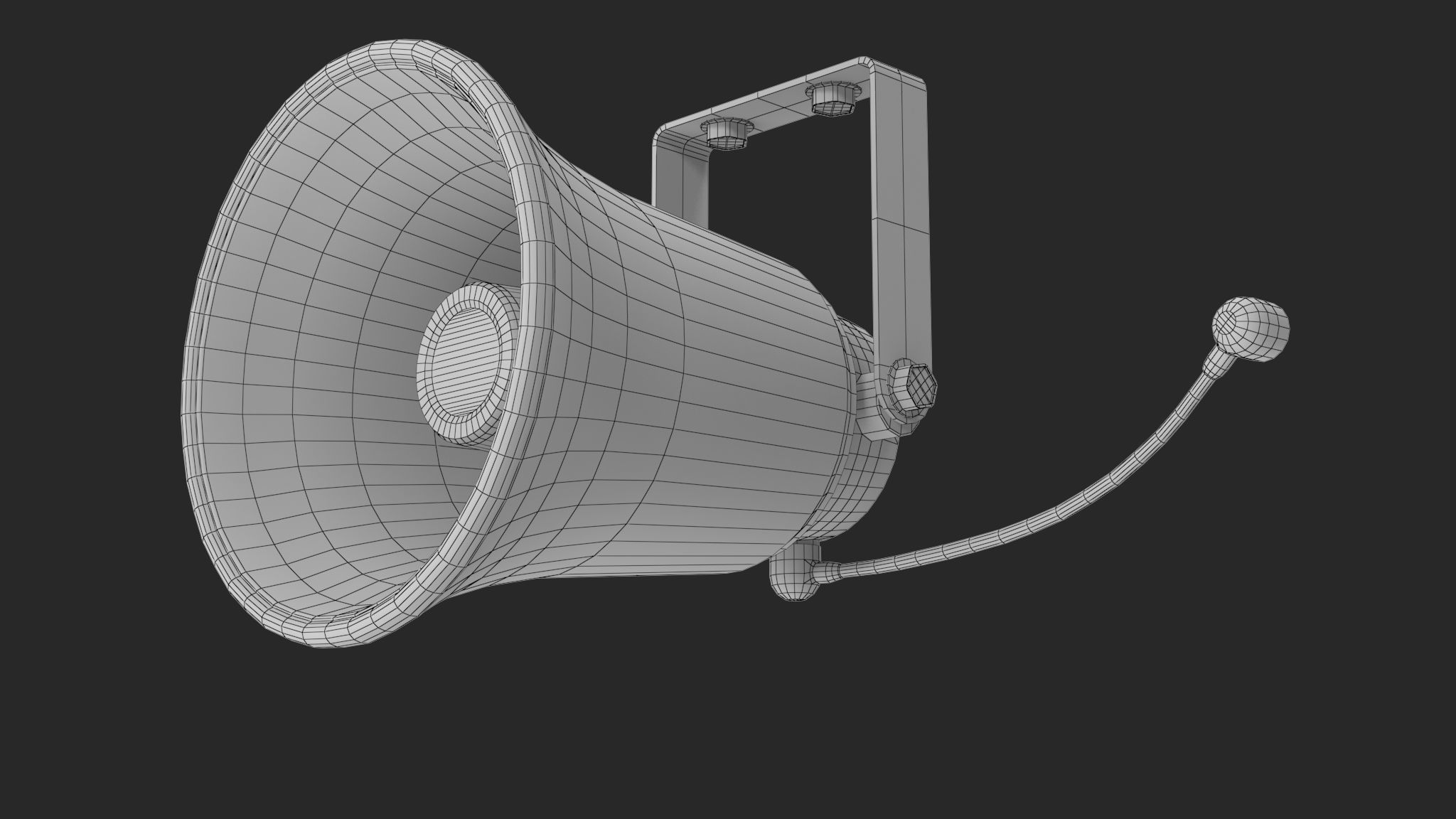 Siren megaphone Low-poly 3D model_10