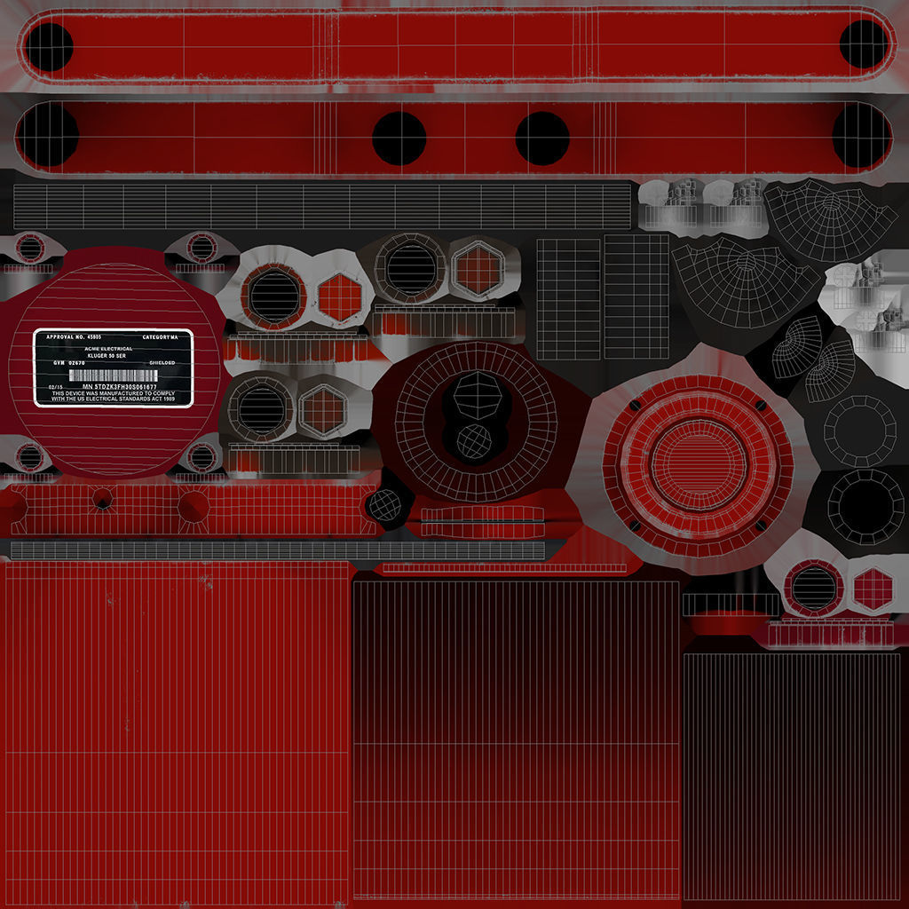 Siren megaphone Low-poly 3D model_17