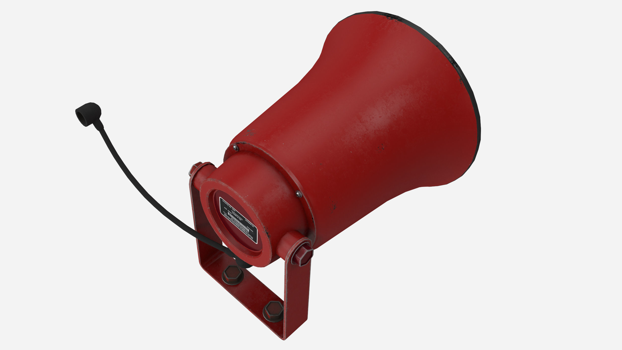 Siren megaphone Low-poly 3D model_9