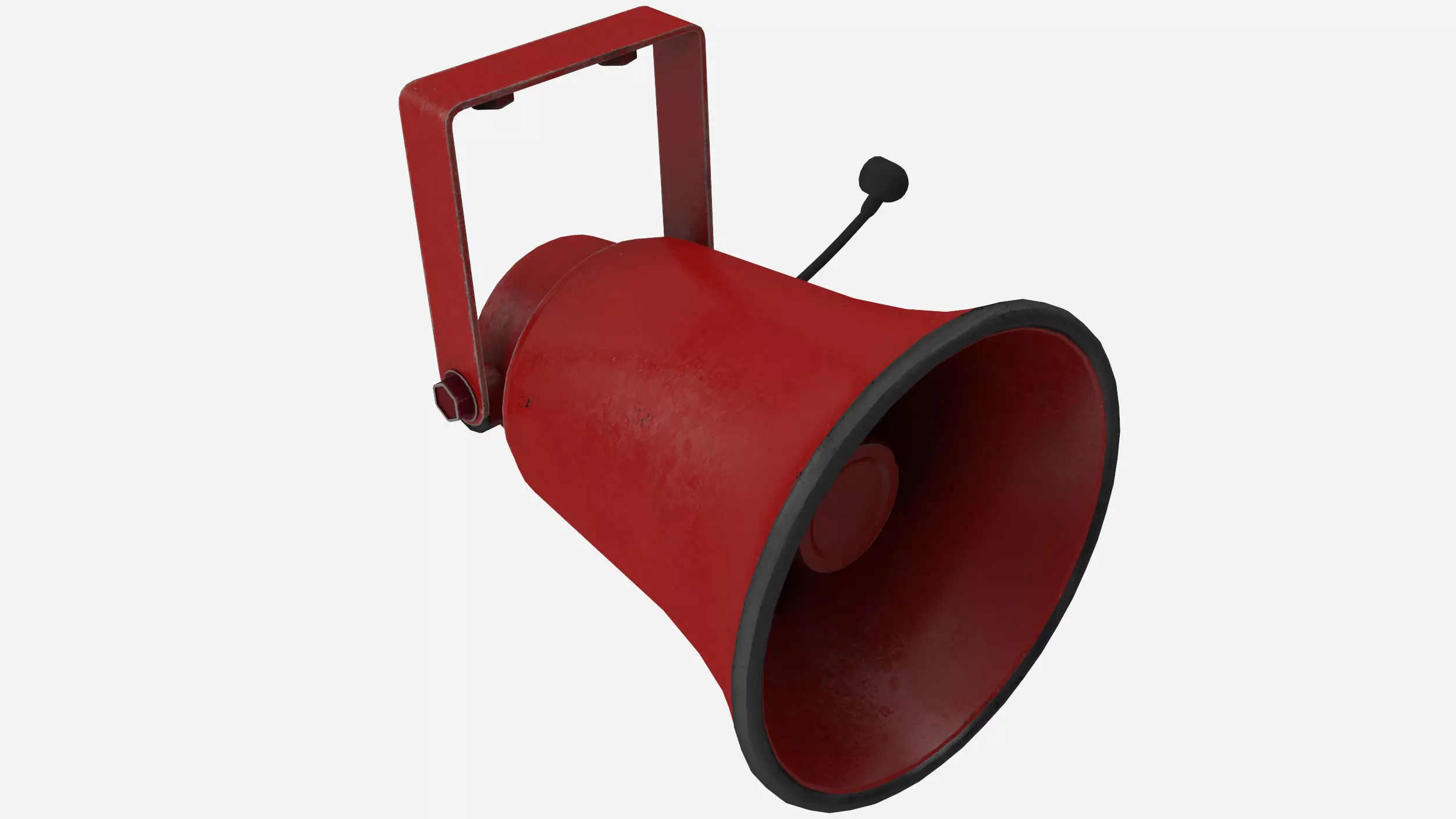 Siren megaphone Low-poly 3D model_0