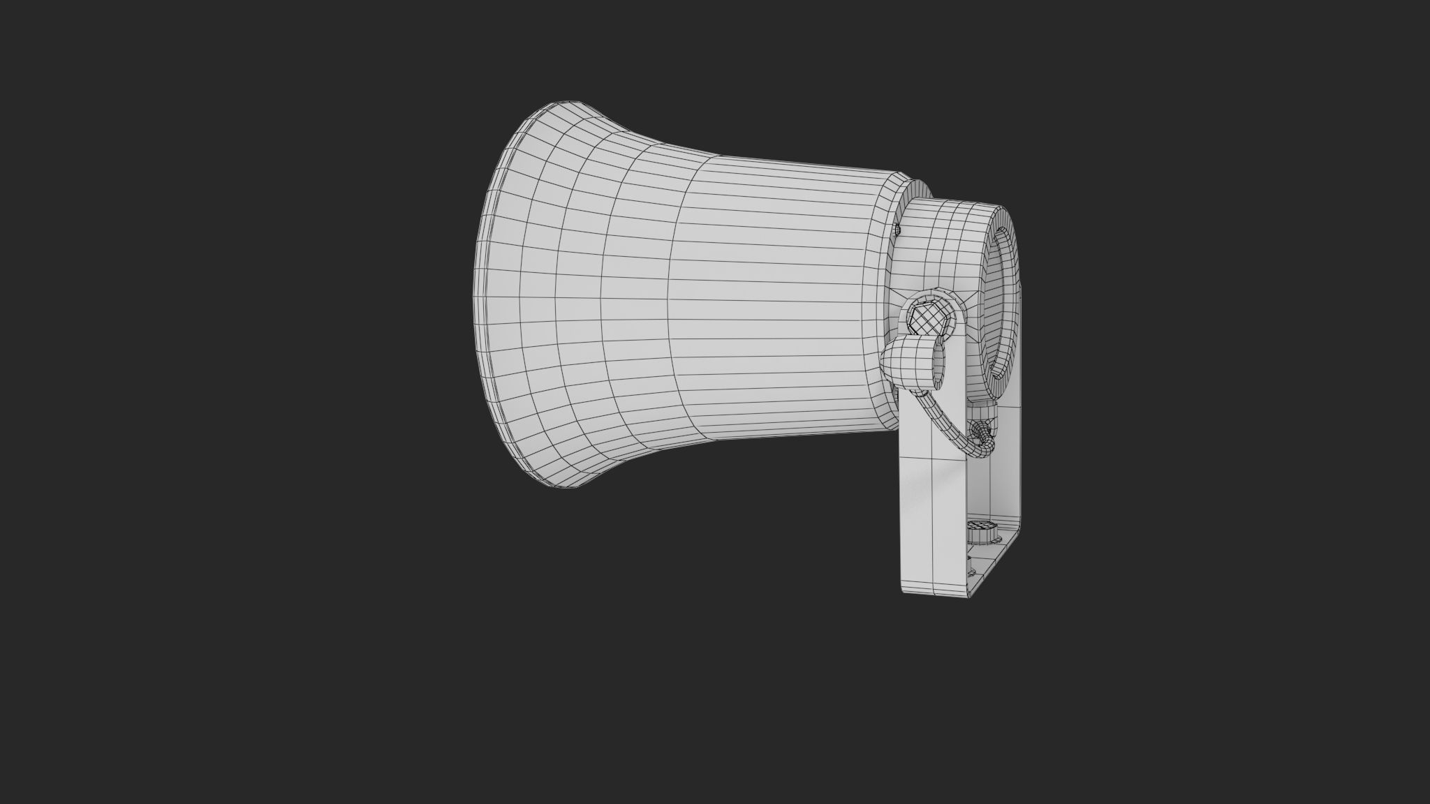 Siren megaphone Low-poly 3D model_15