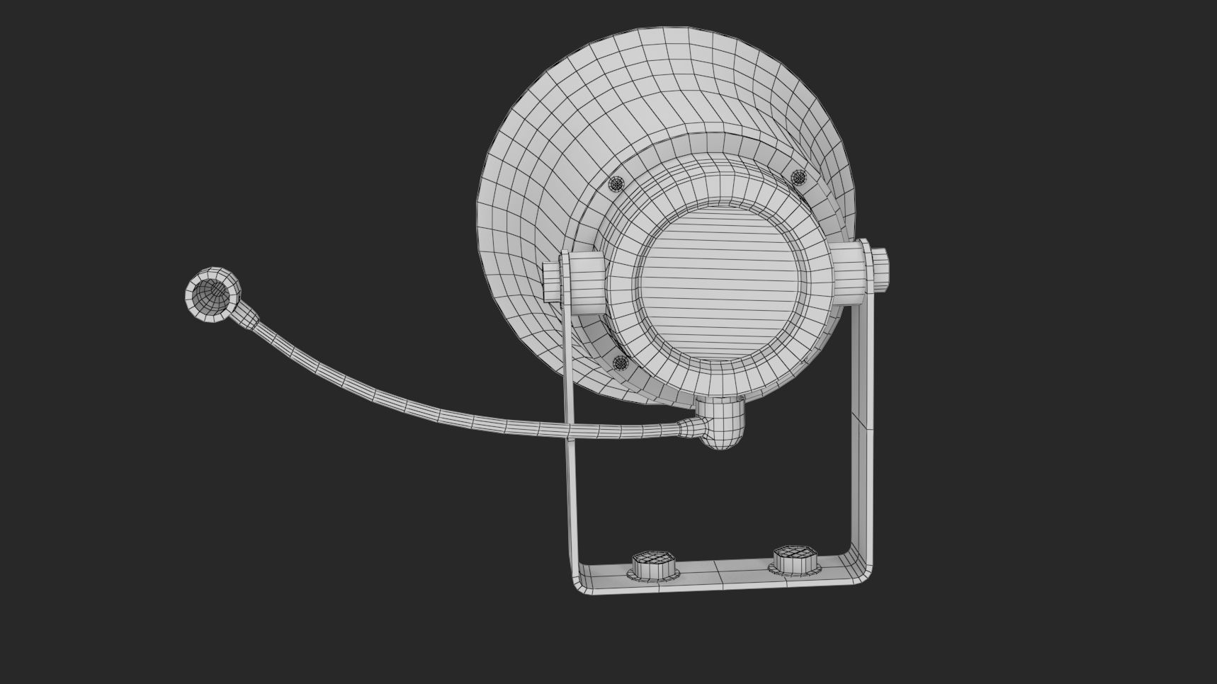 Siren megaphone Low-poly 3D model_16