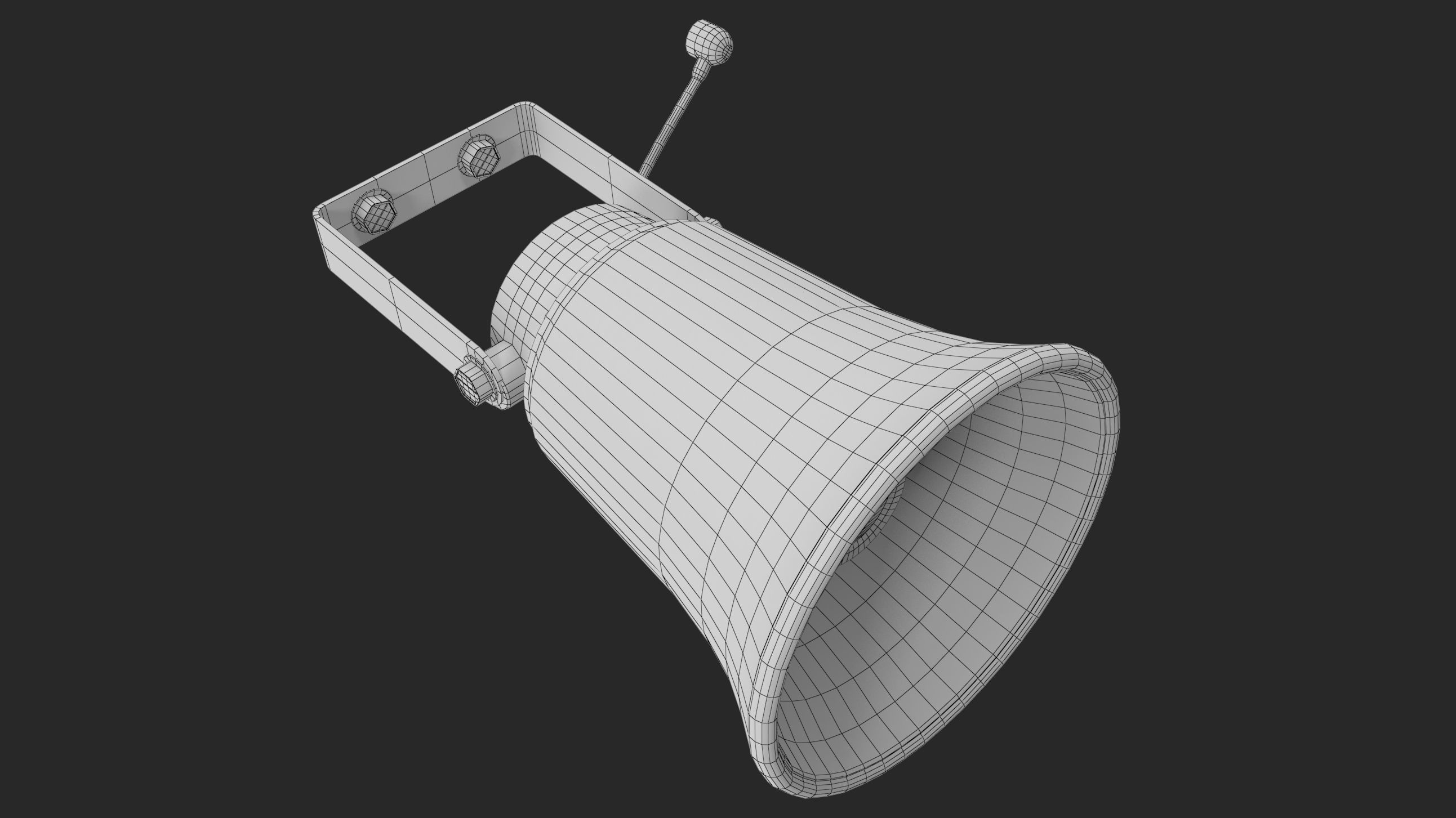 Siren megaphone Low-poly 3D model_11