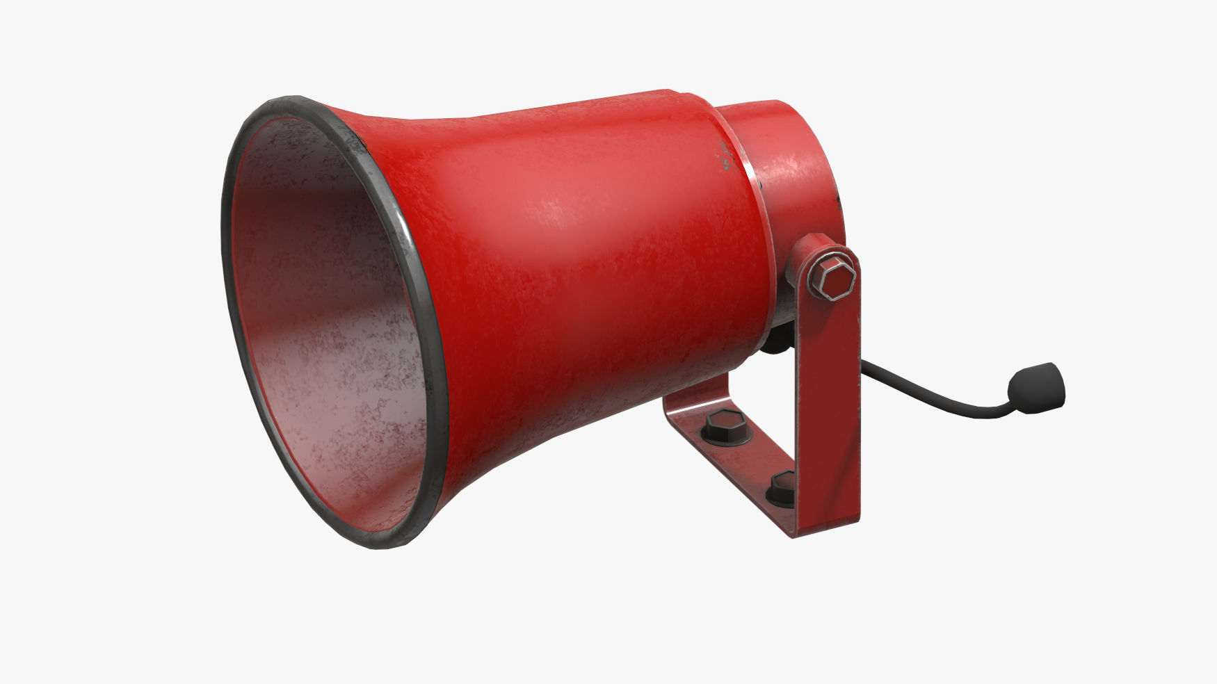 Siren megaphone Low-poly 3D model_5